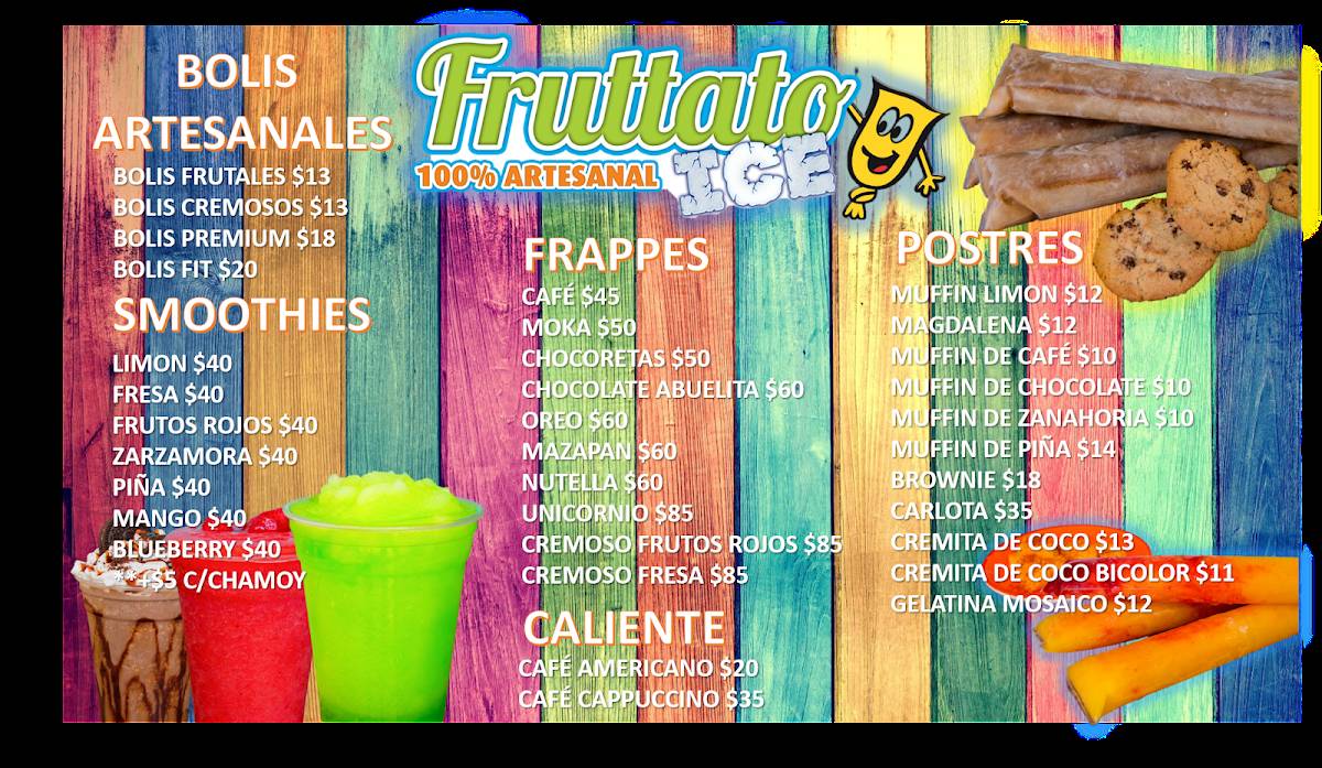 Fruttato Ice меню