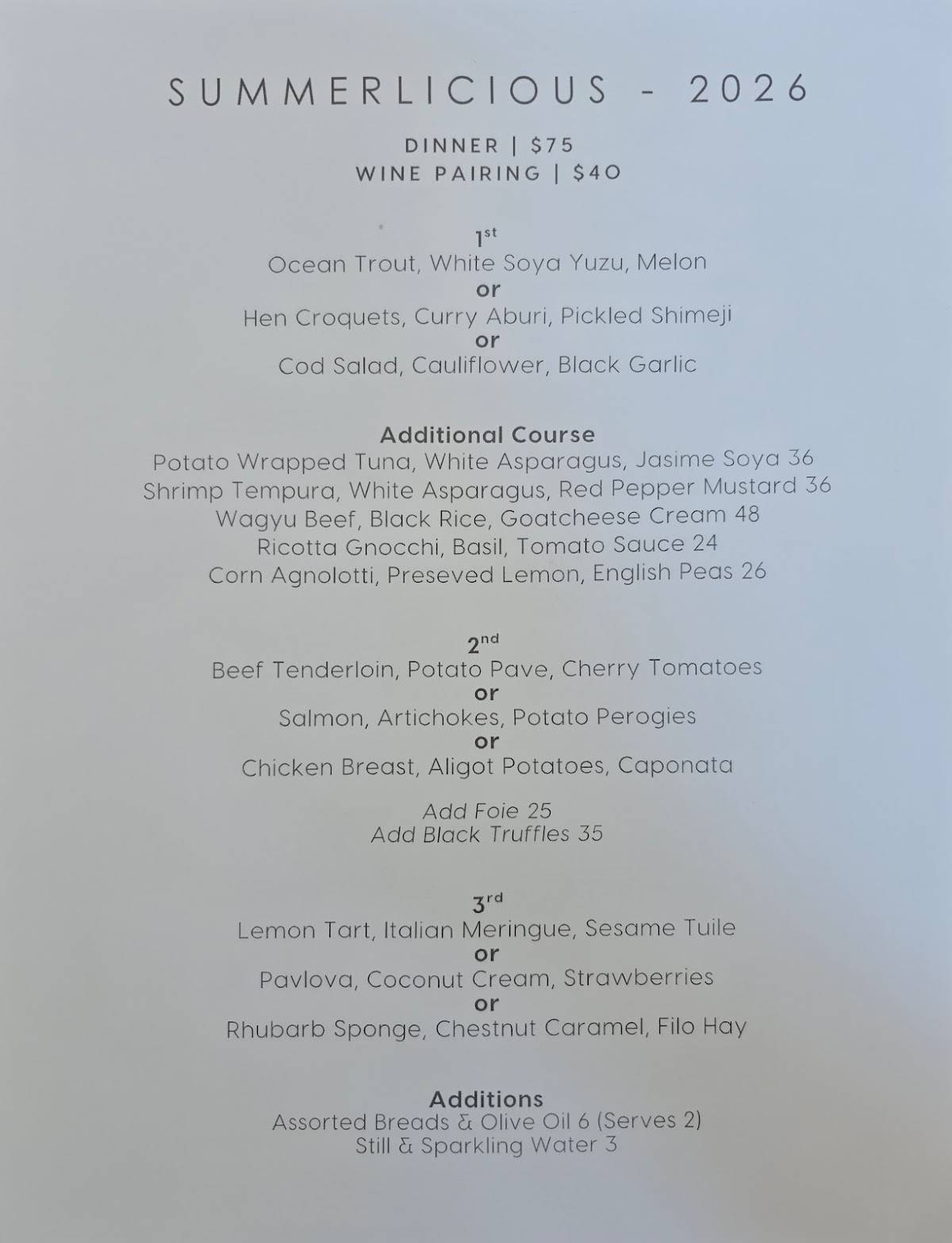 GEORGE Restaurant меню