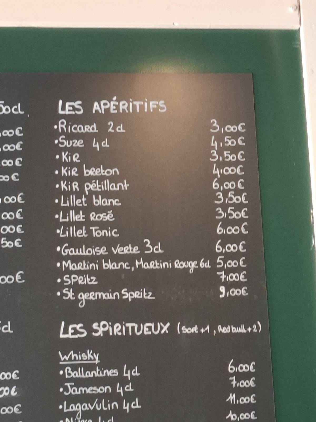 Le Fief меню