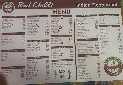 Red Chilli Roda - Indian Restaurant(حلال) меню