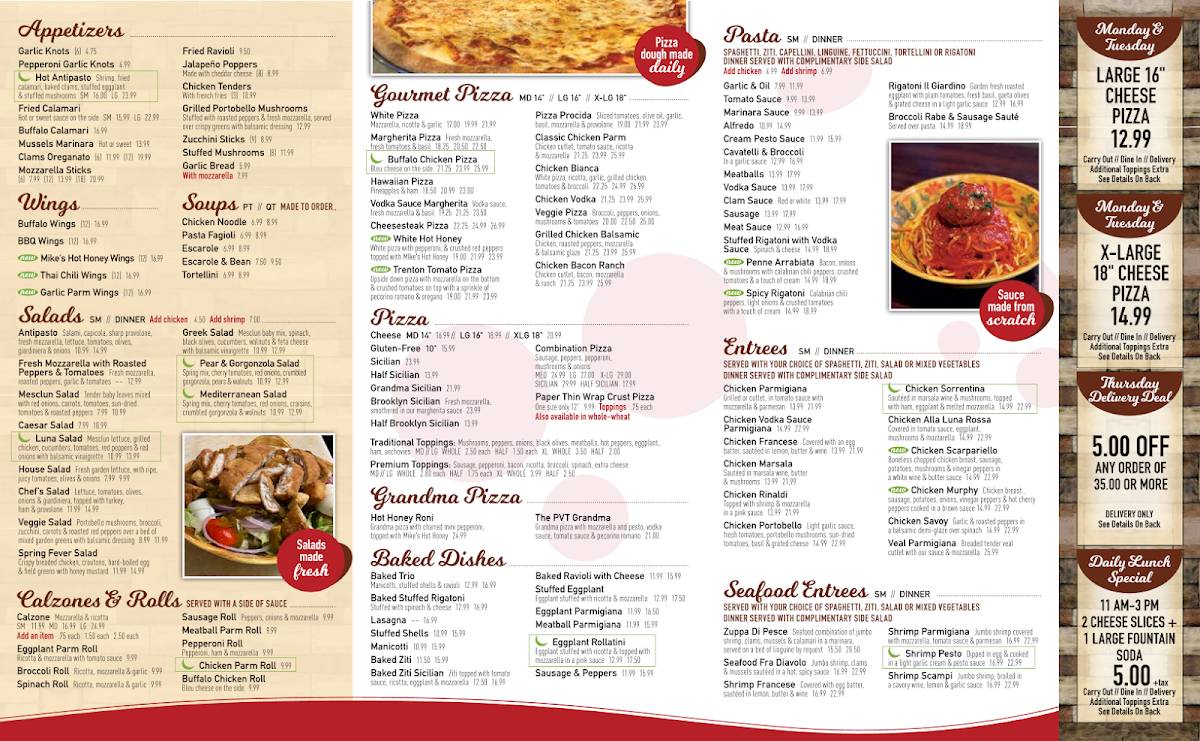 Red Moon Pizza меню
