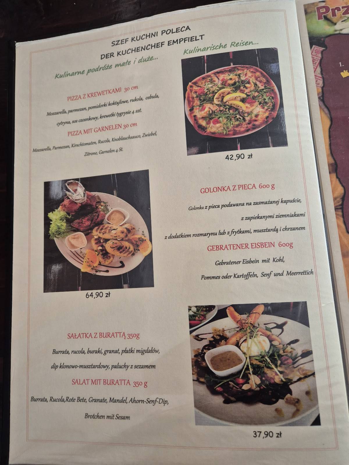 Restauracja Douane меню