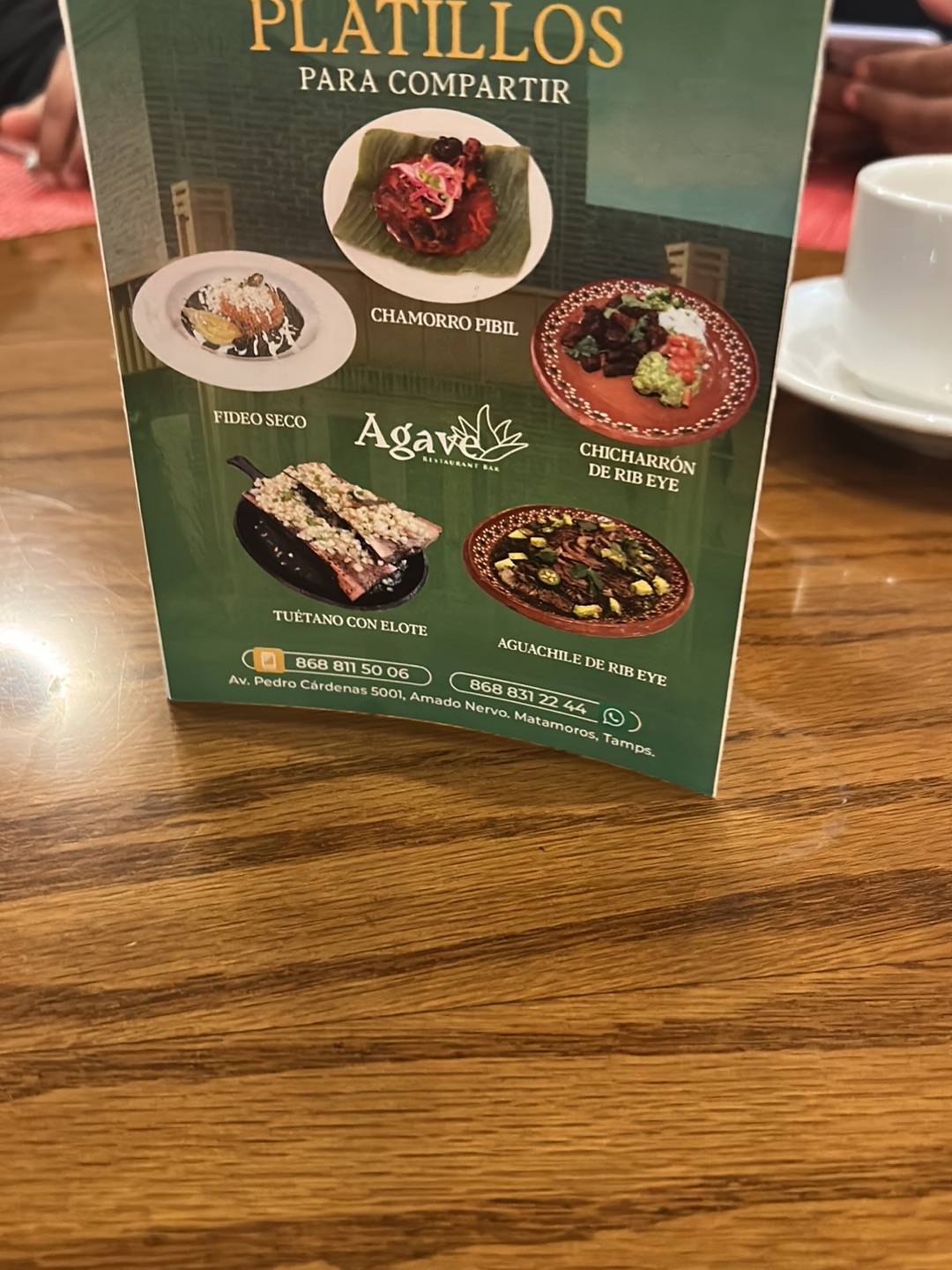 Restaurant Agave меню