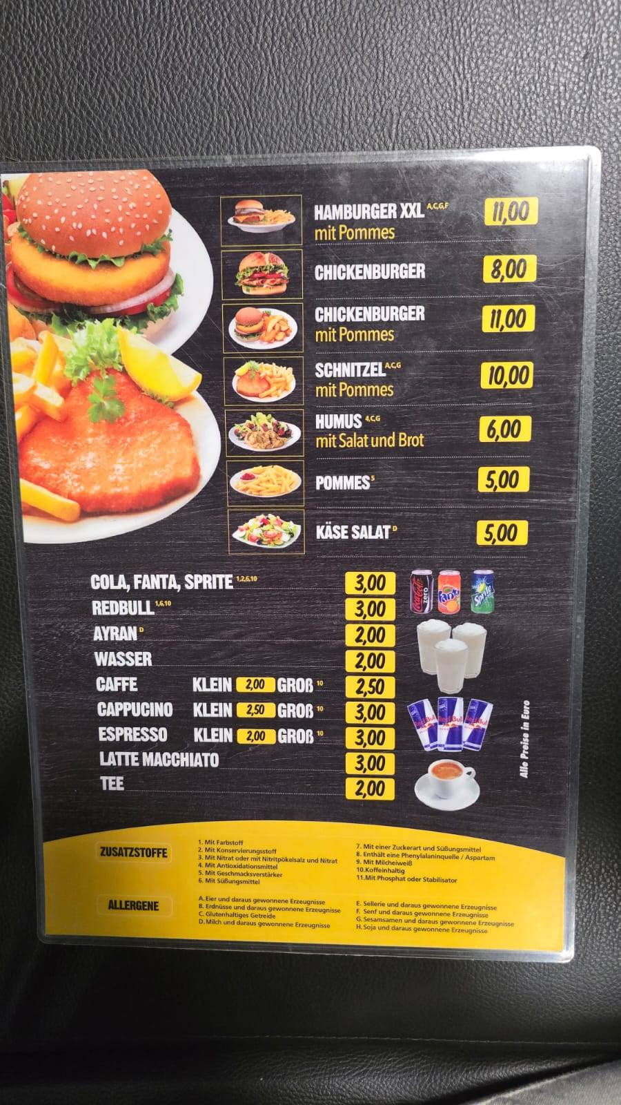 Restaurant Al Forat Italienische Pizza,Pasta,Burger меню
