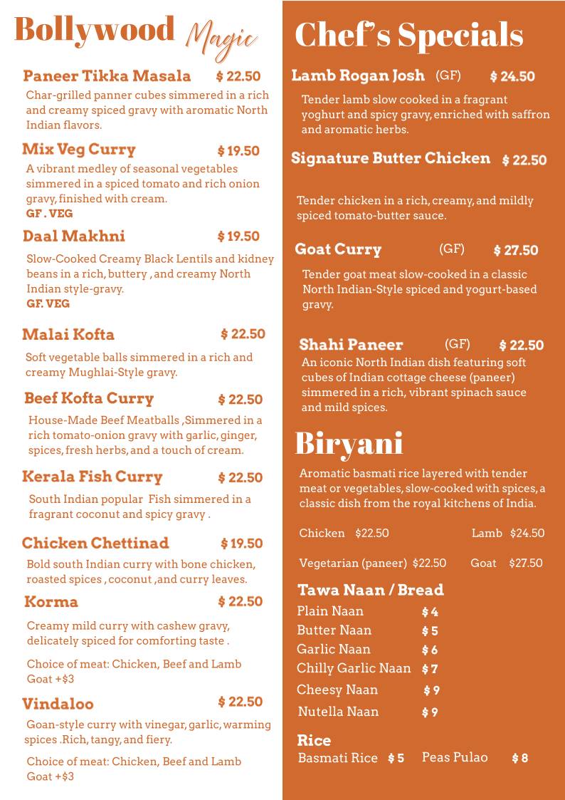 Anaya Perth Bar and Cafe меню