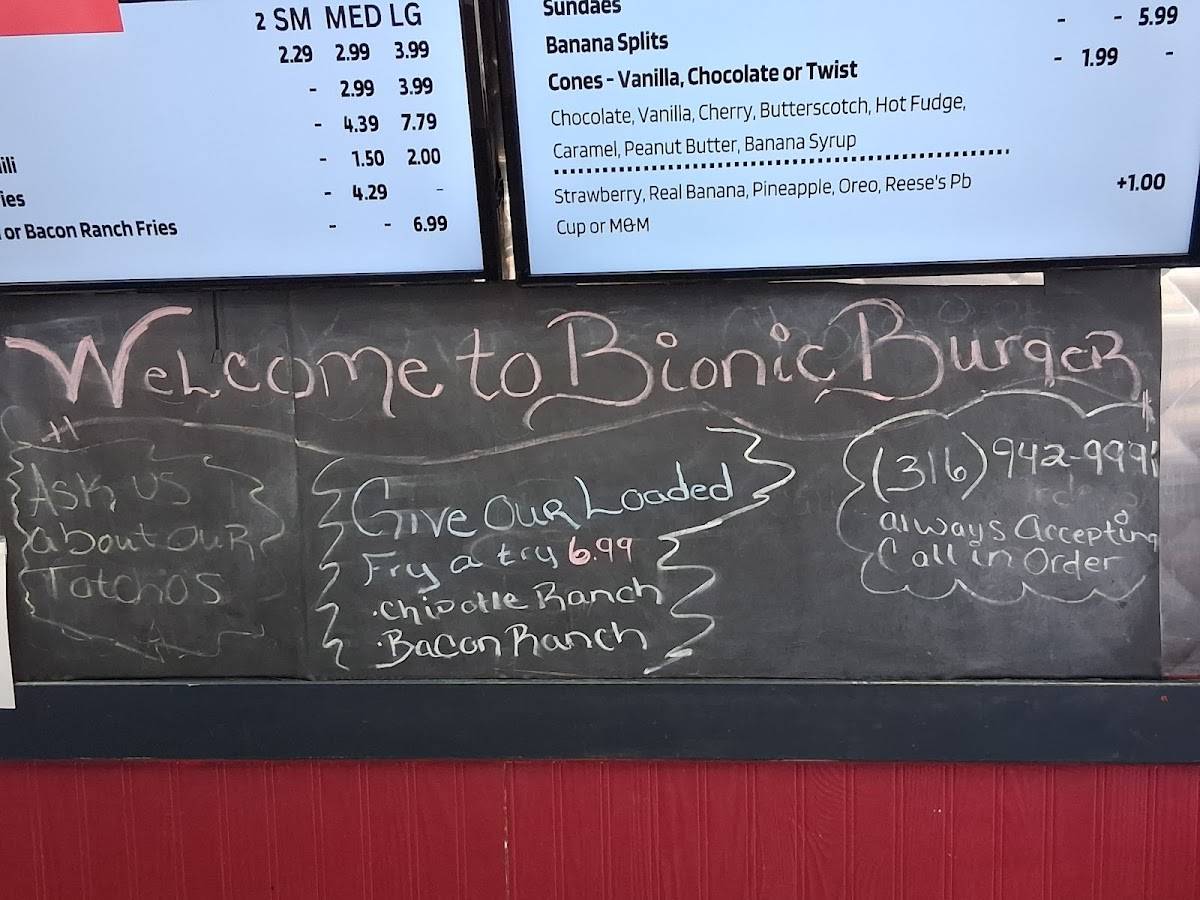 Bionic Burger меню