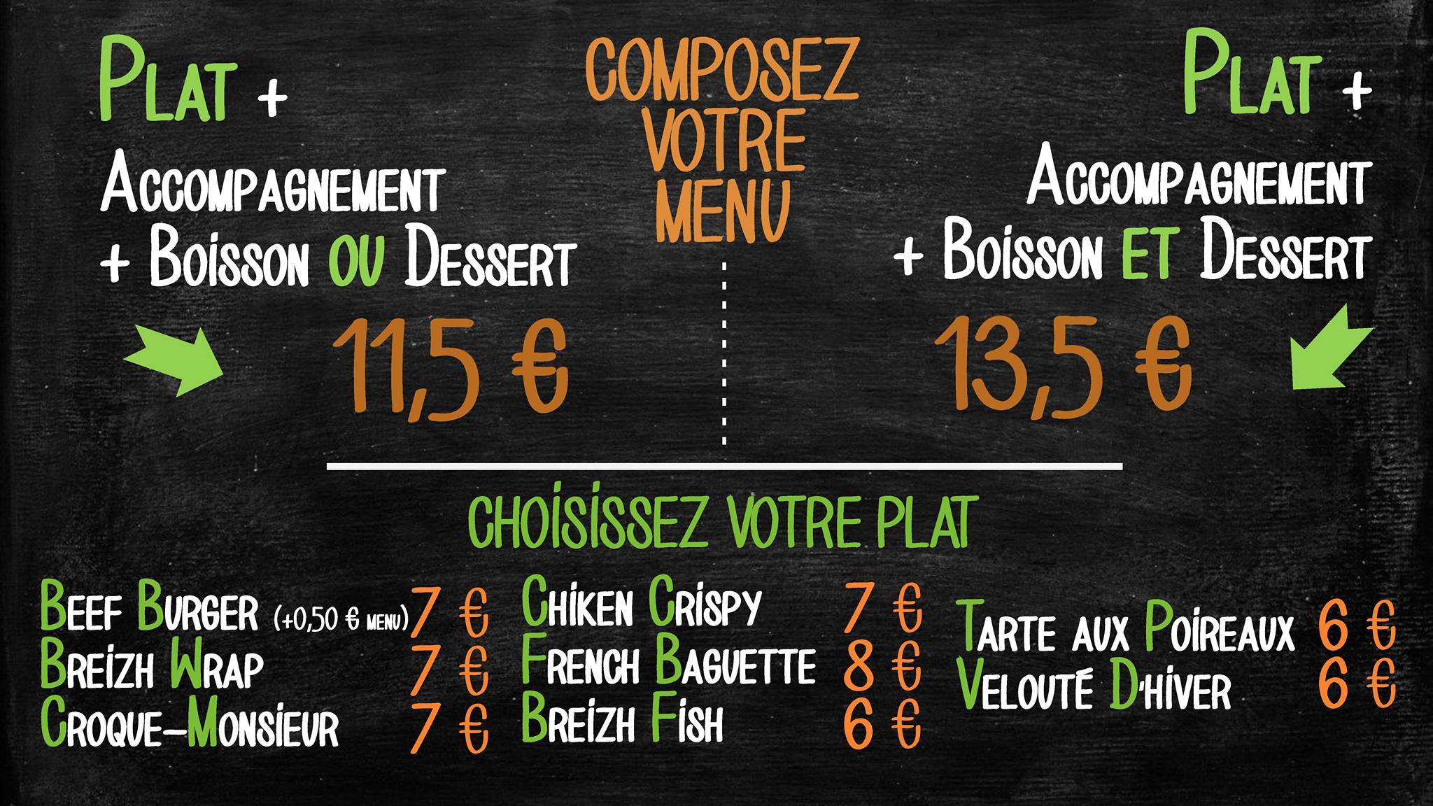 Breizh Garden Rennes меню