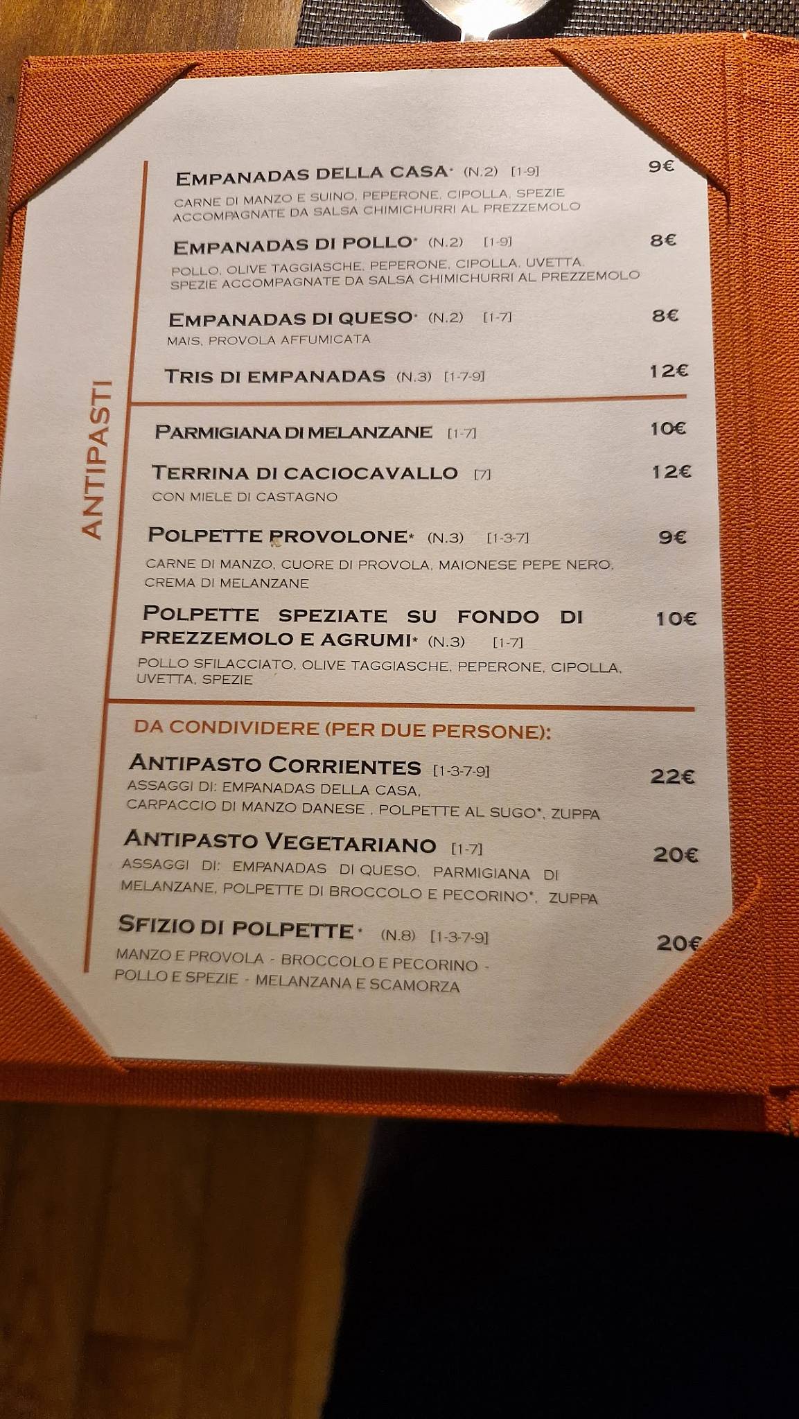 Cafè Corrientes меню