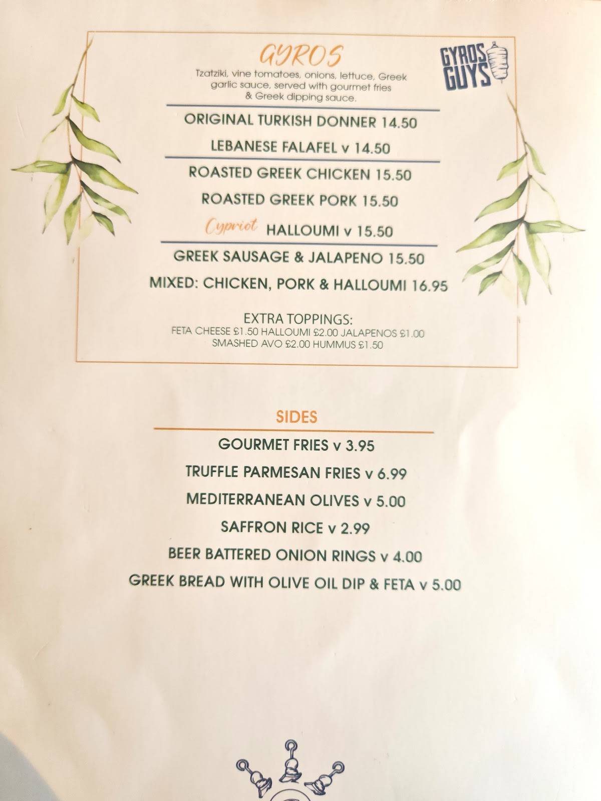 Calilo (Bar & Grill) меню