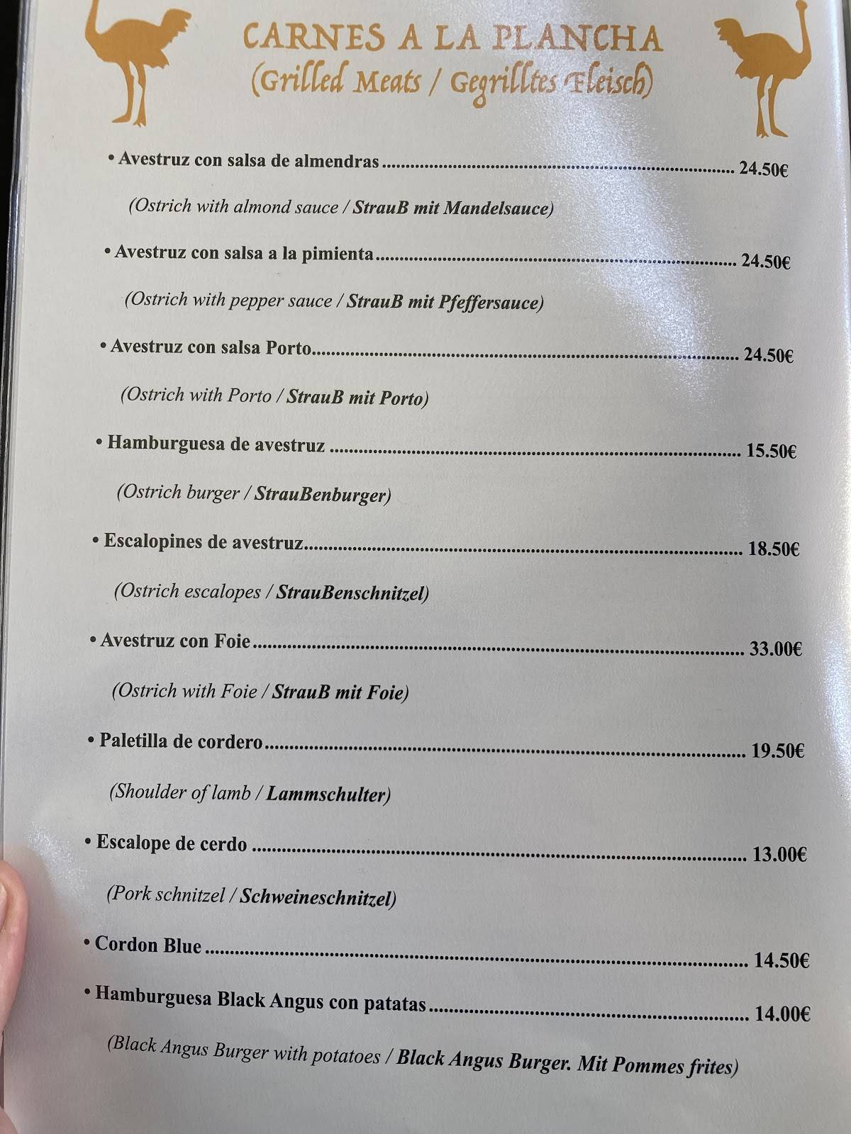 Restaurant Ca'n Pedro меню