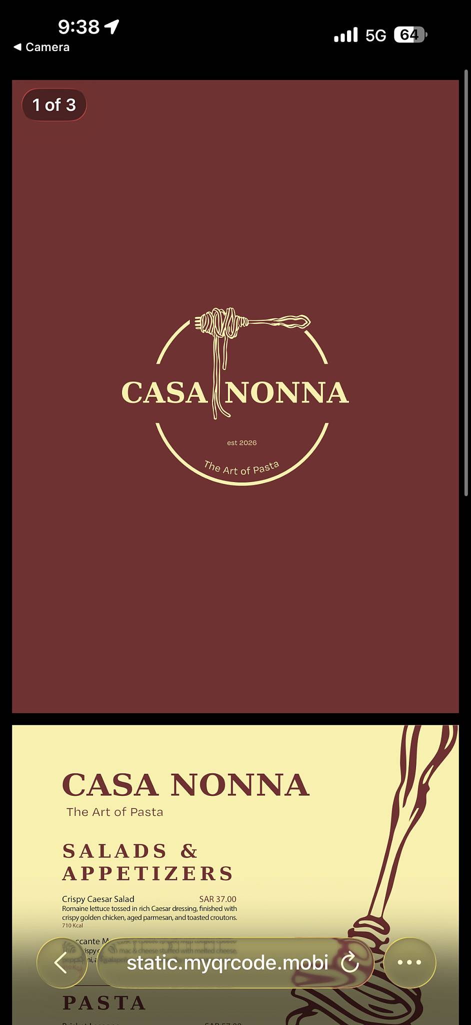 Casa Nonna меню