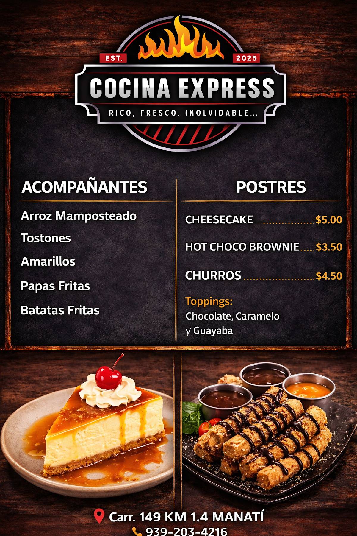 Cocina Express RFI меню