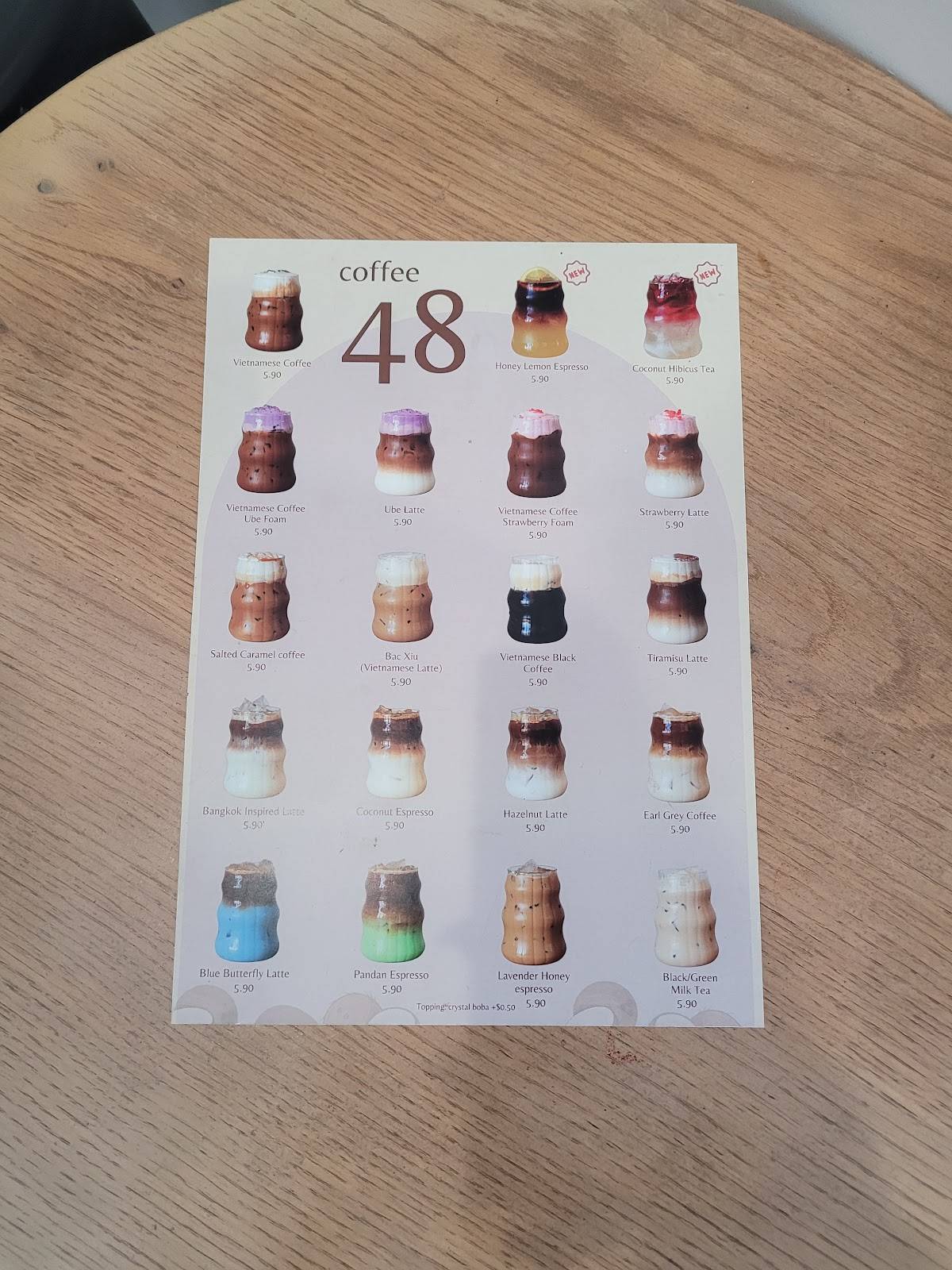 Coffee48 меню
