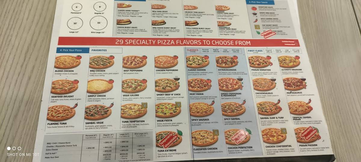 Domino's Muar меню