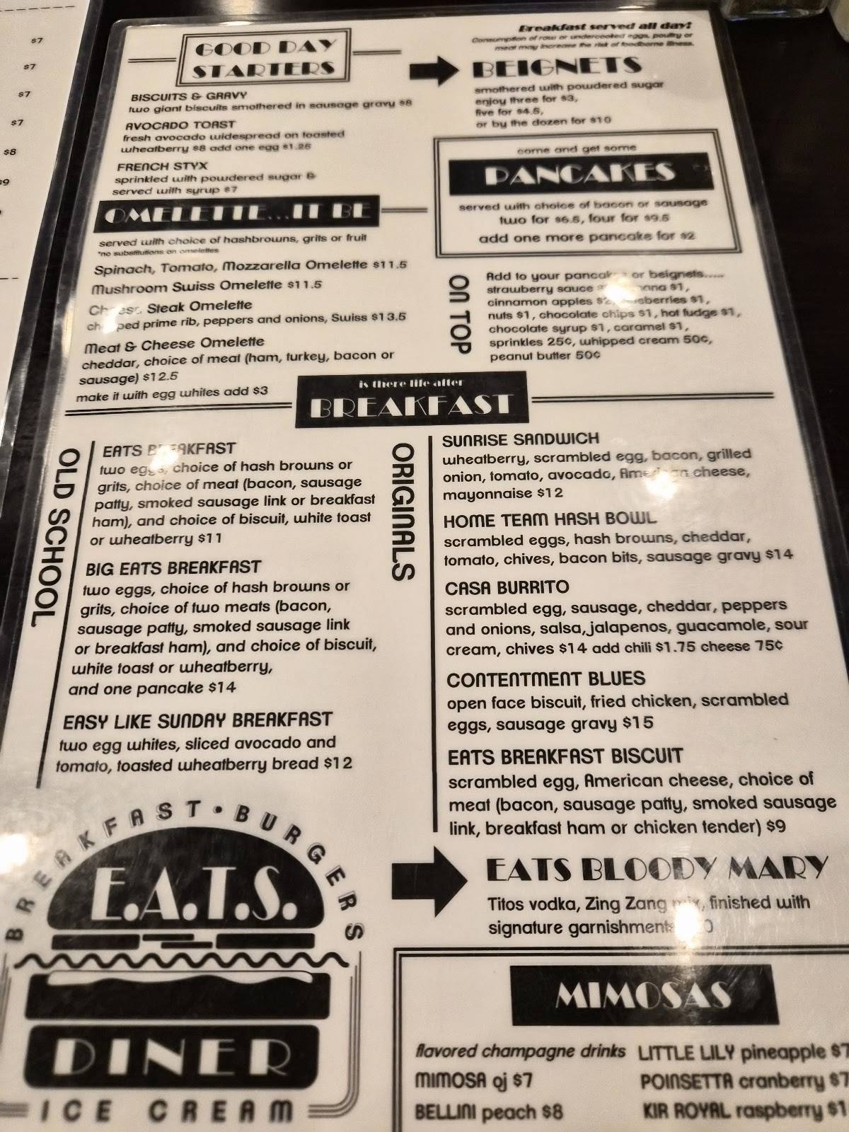 E.A.T.S. Diner меню