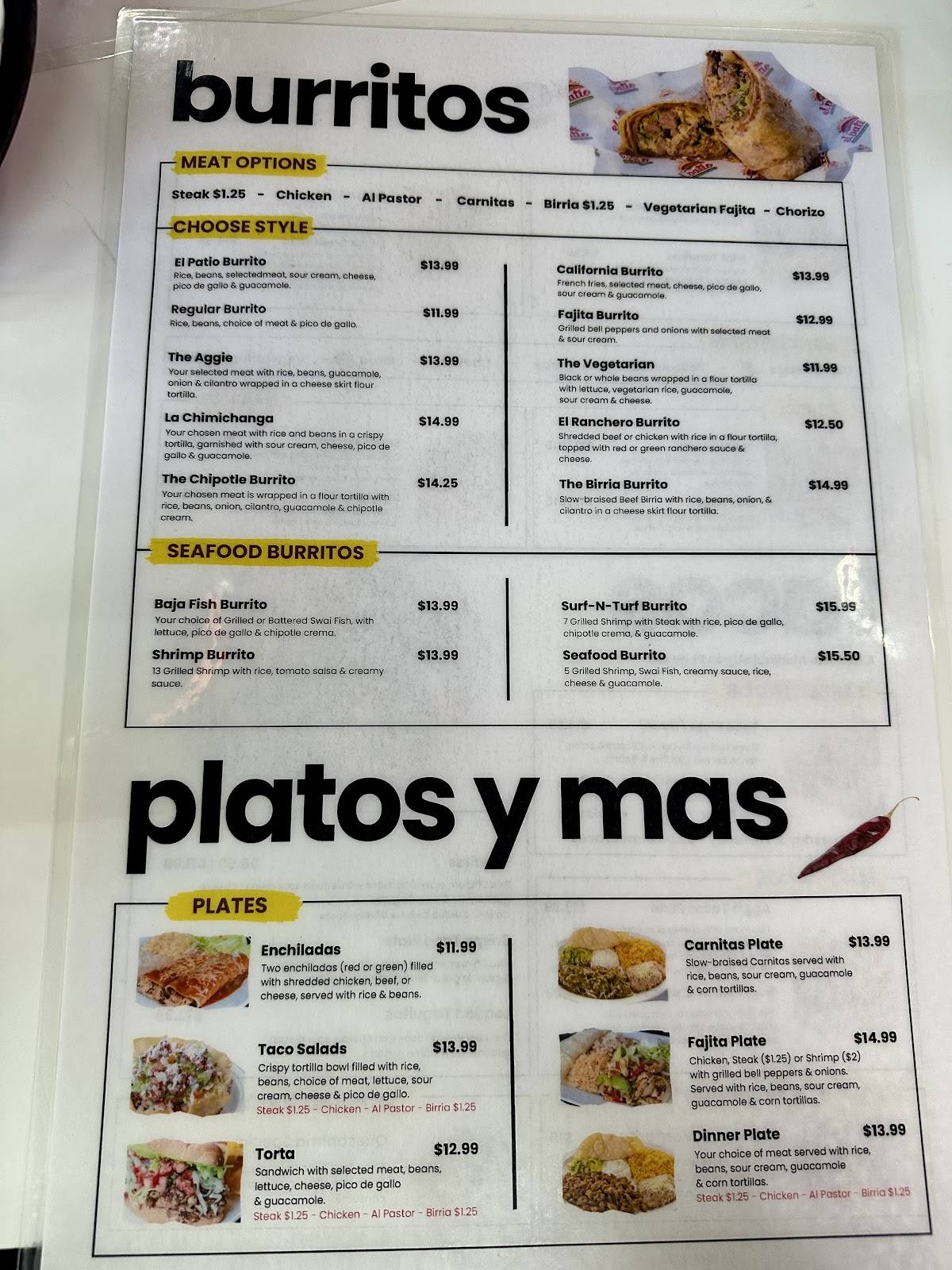 El Patio Fresh Mexican Grill меню