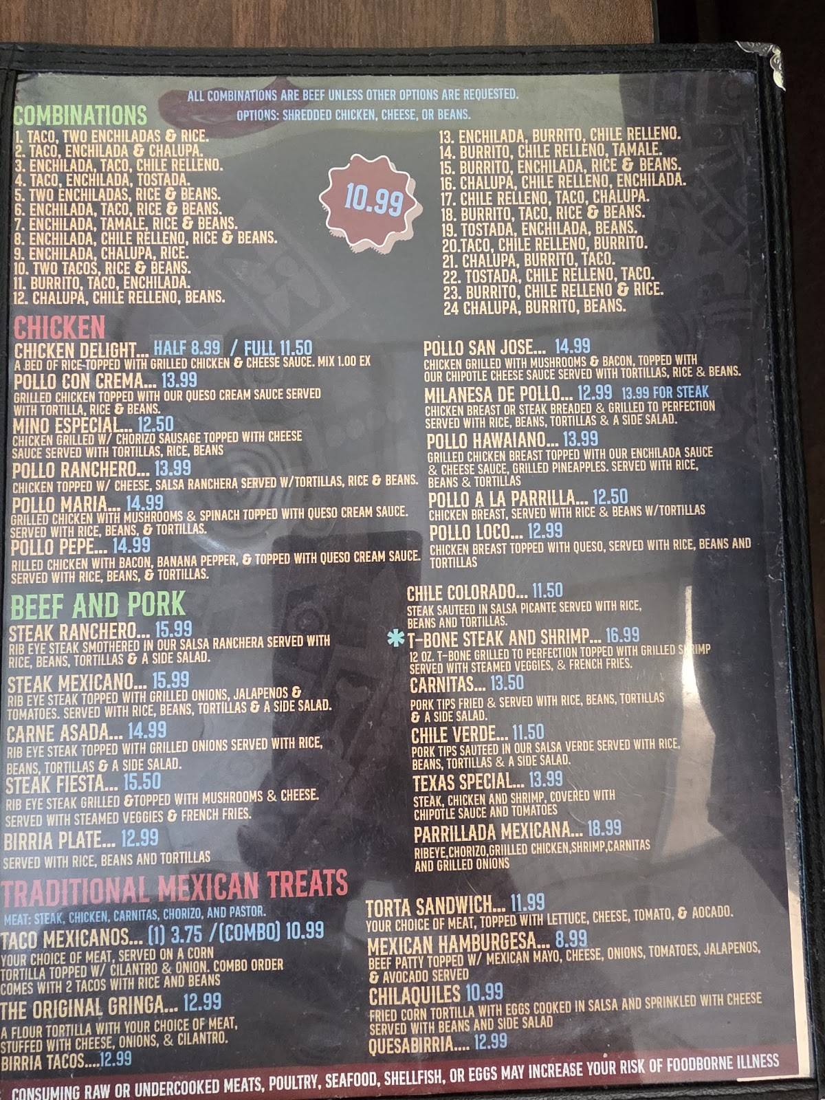El Rey Azteca меню