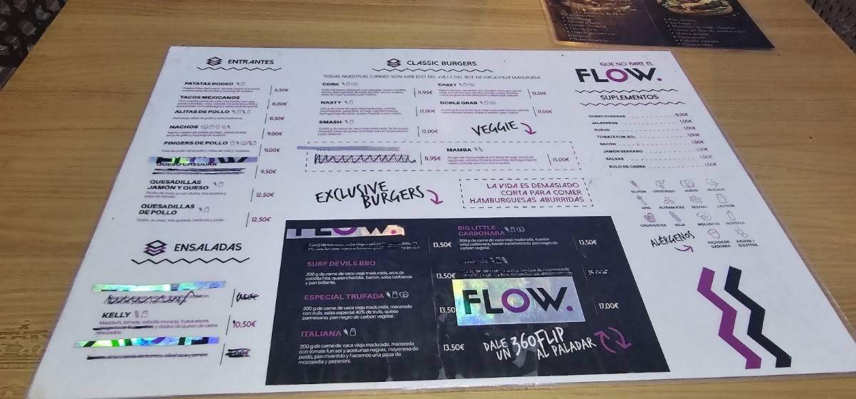 Flow. меню