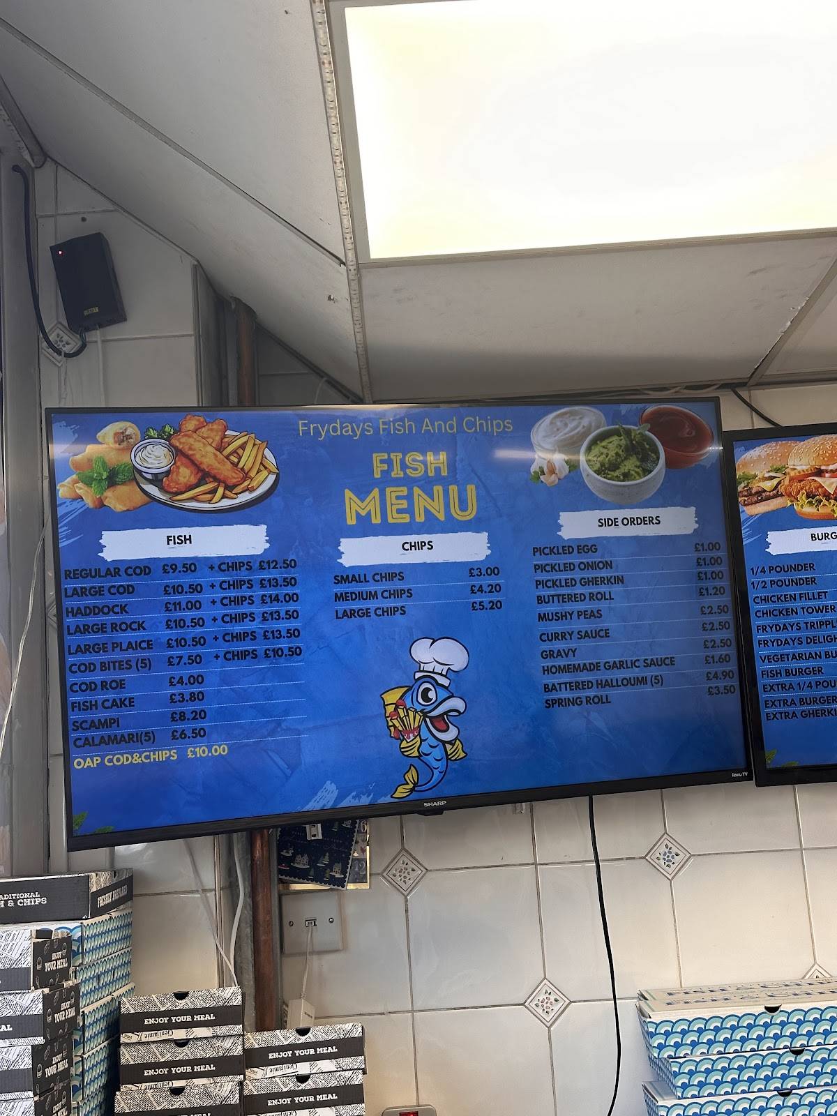 Frydays Fishbar меню