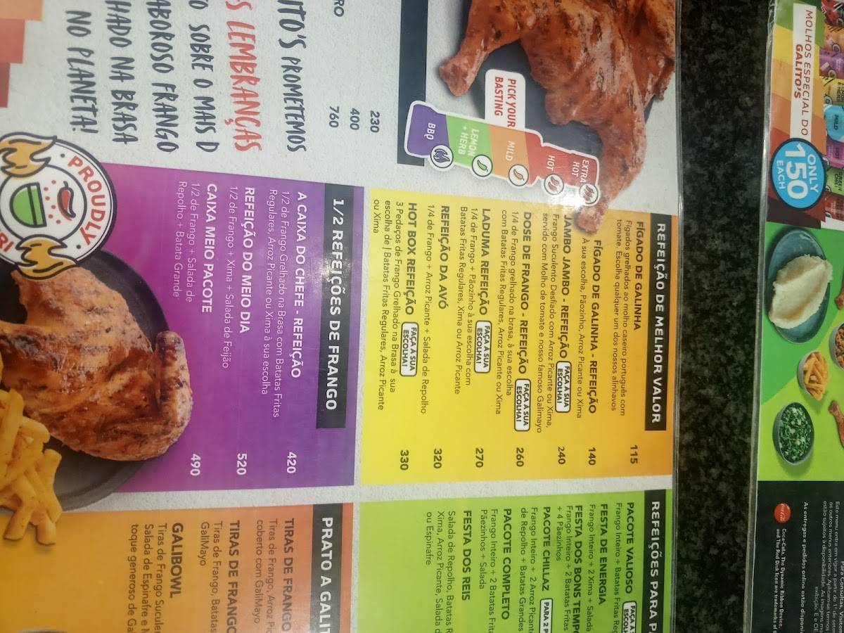 Galitos Matola Rio меню