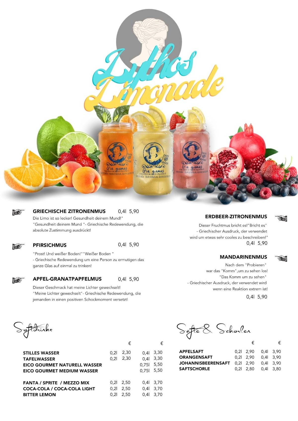 Gasthaus Rose LYTHOS меню