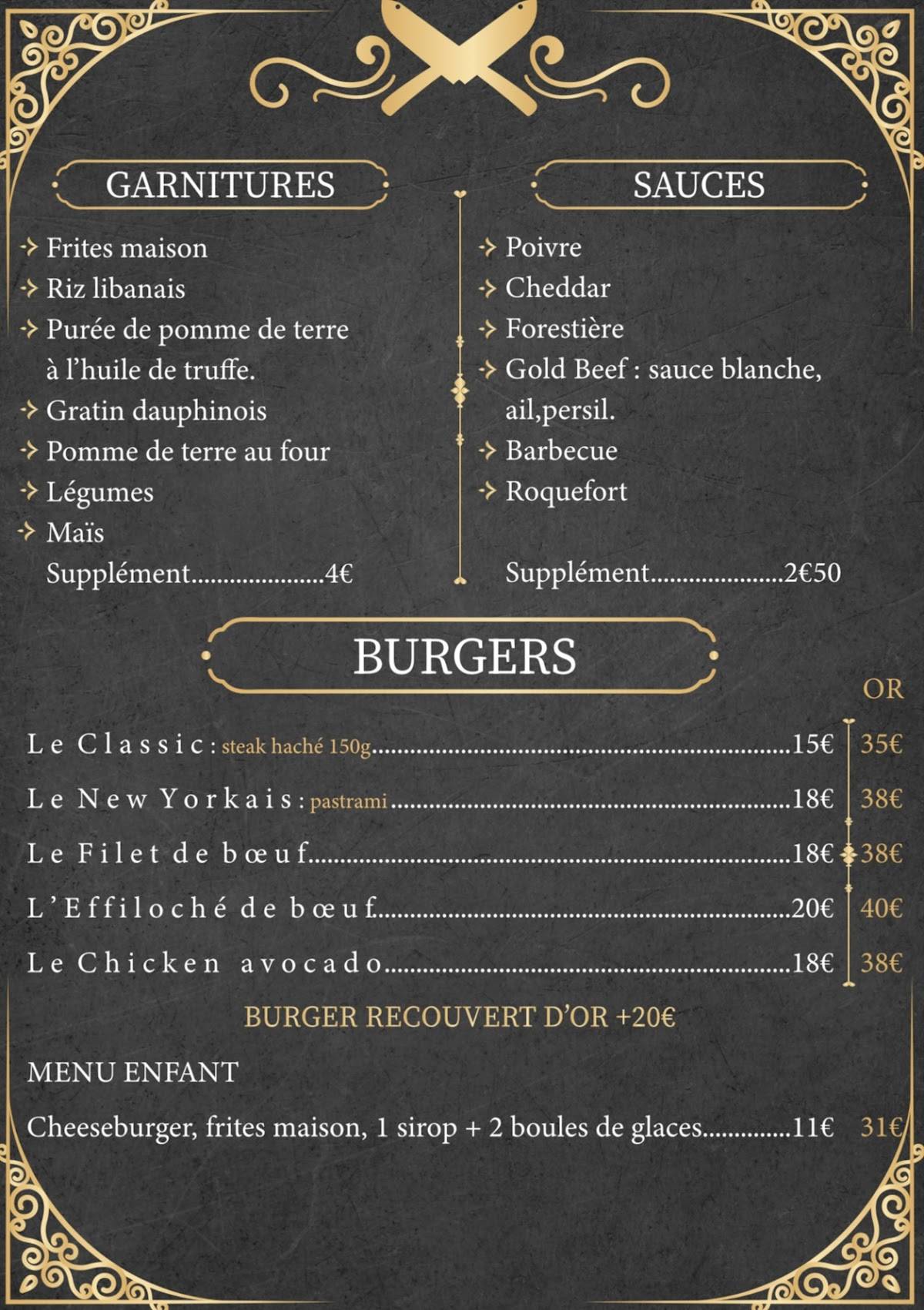 Gold Beef Rouen меню