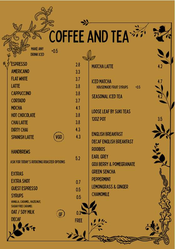 Groke Coffee меню
