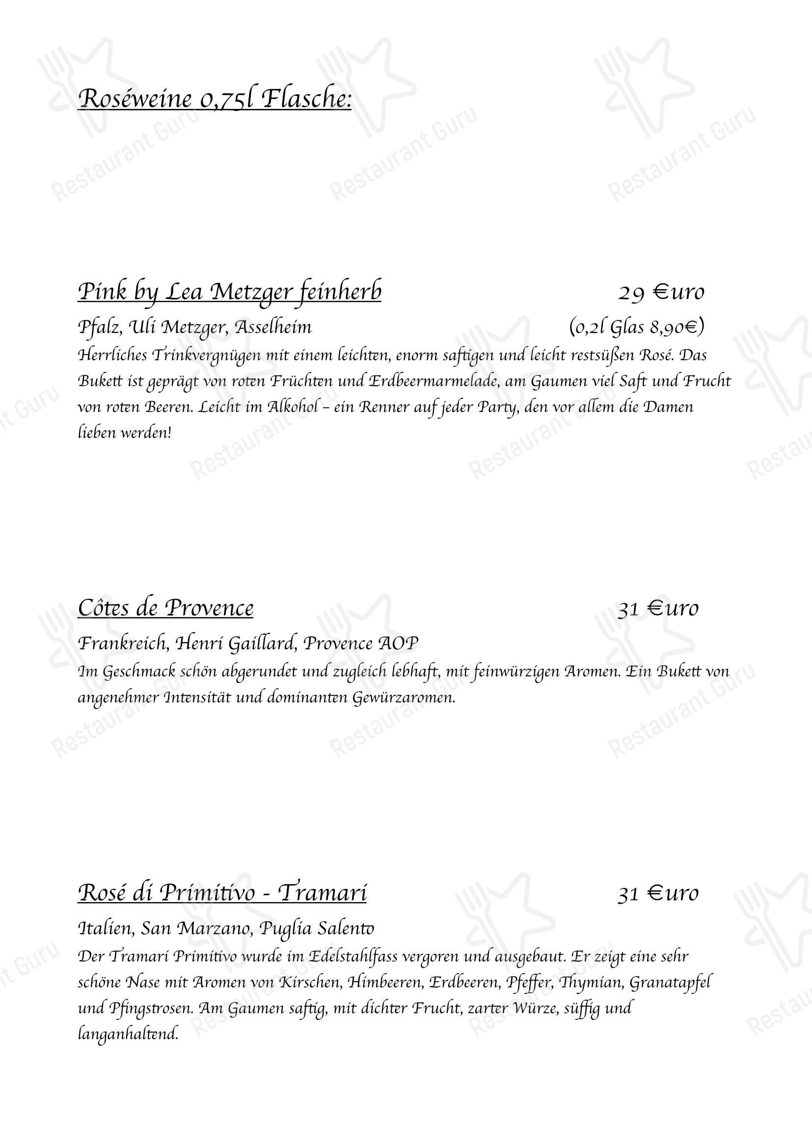 Restaurant Humpl - Sarah Humpl в Айденборне - Lunch Menu