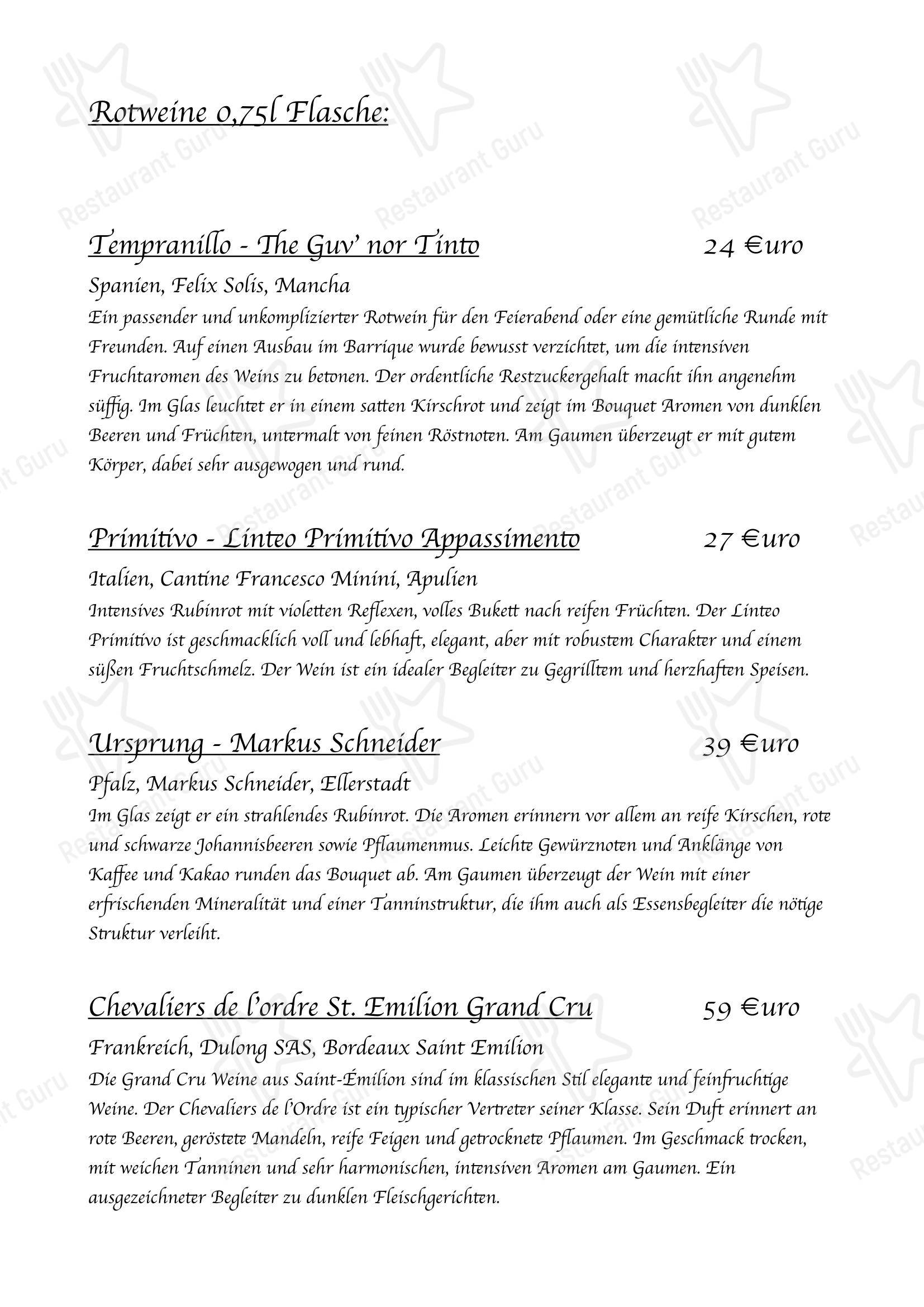Restaurant Humpl - Sarah Humpl в Айденборне - Lunch Menu