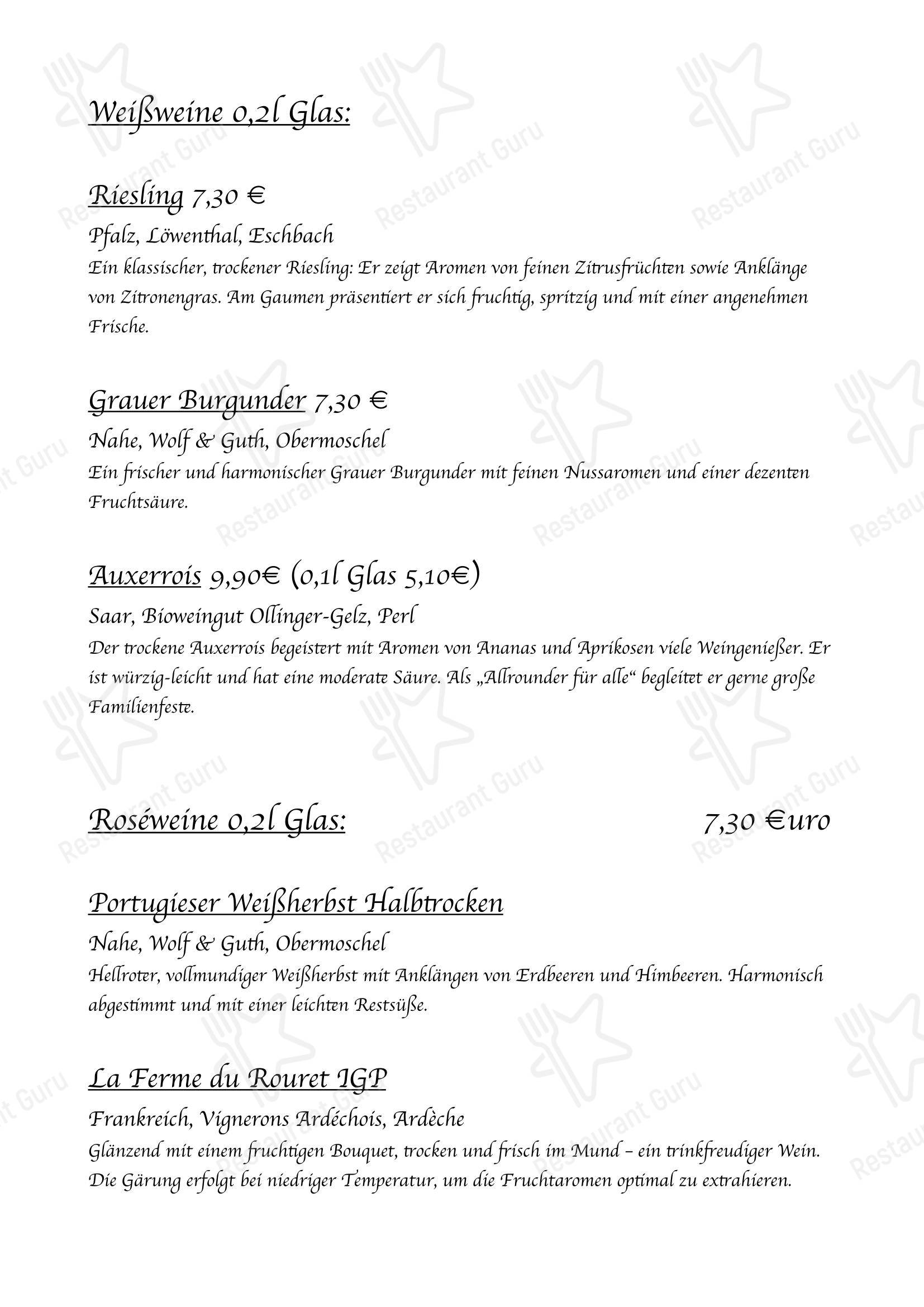 Меню ресторана Restaurant Humpl - Sarah Humpl - Lunch Menu