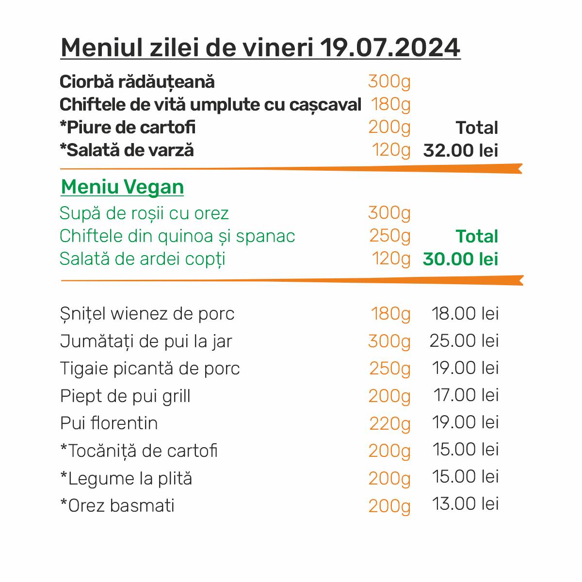 Kantine меню