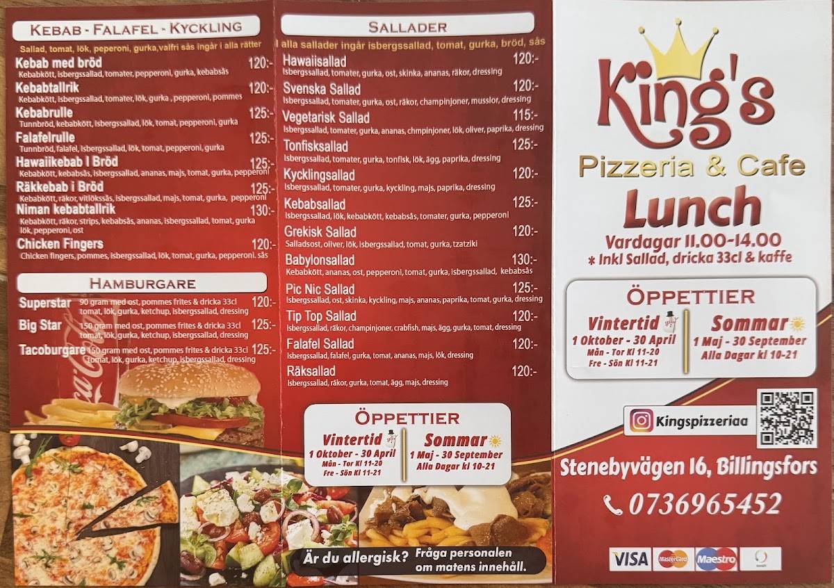 Kings Pizzeria меню
