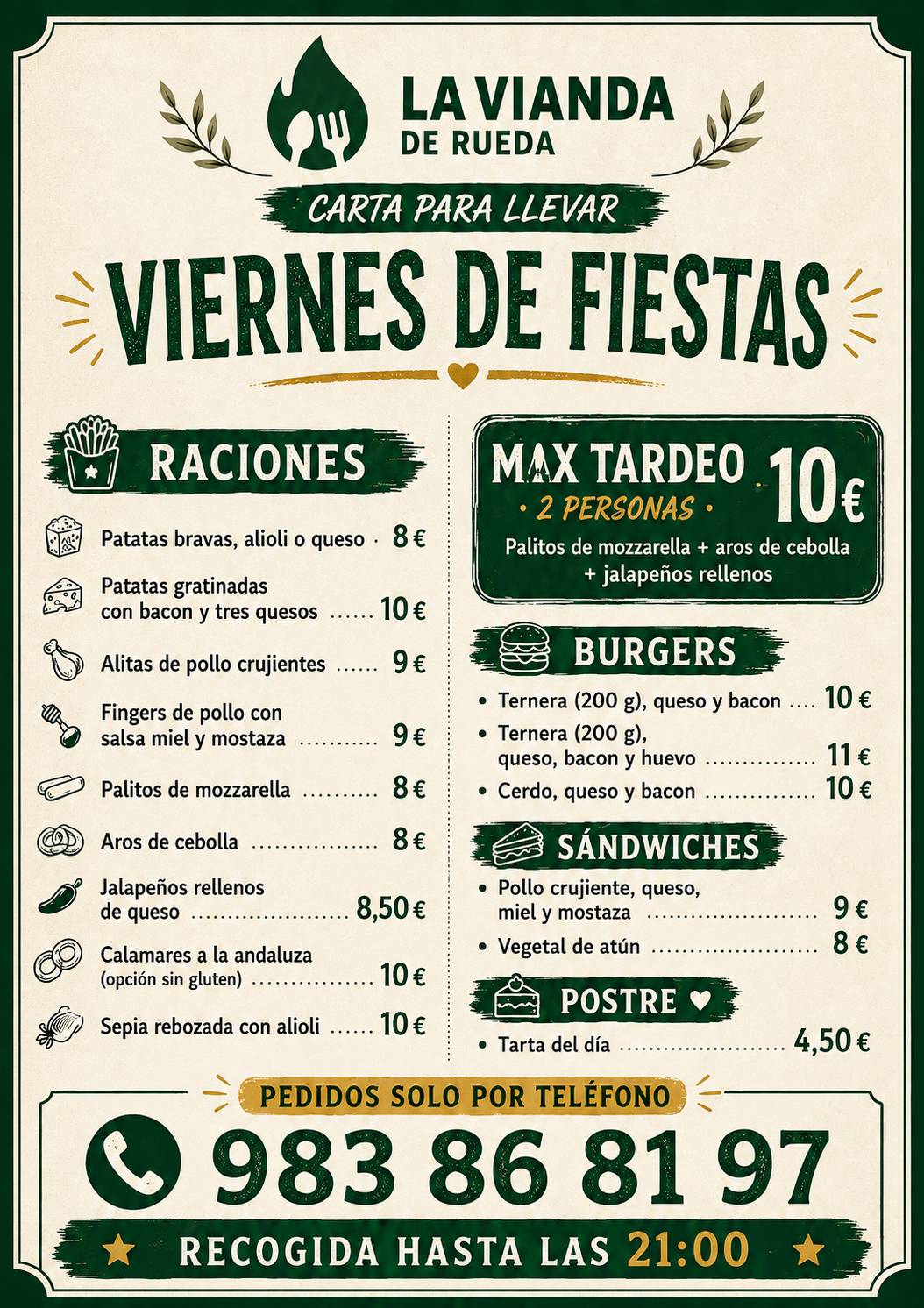 La Vianda de Rueda меню