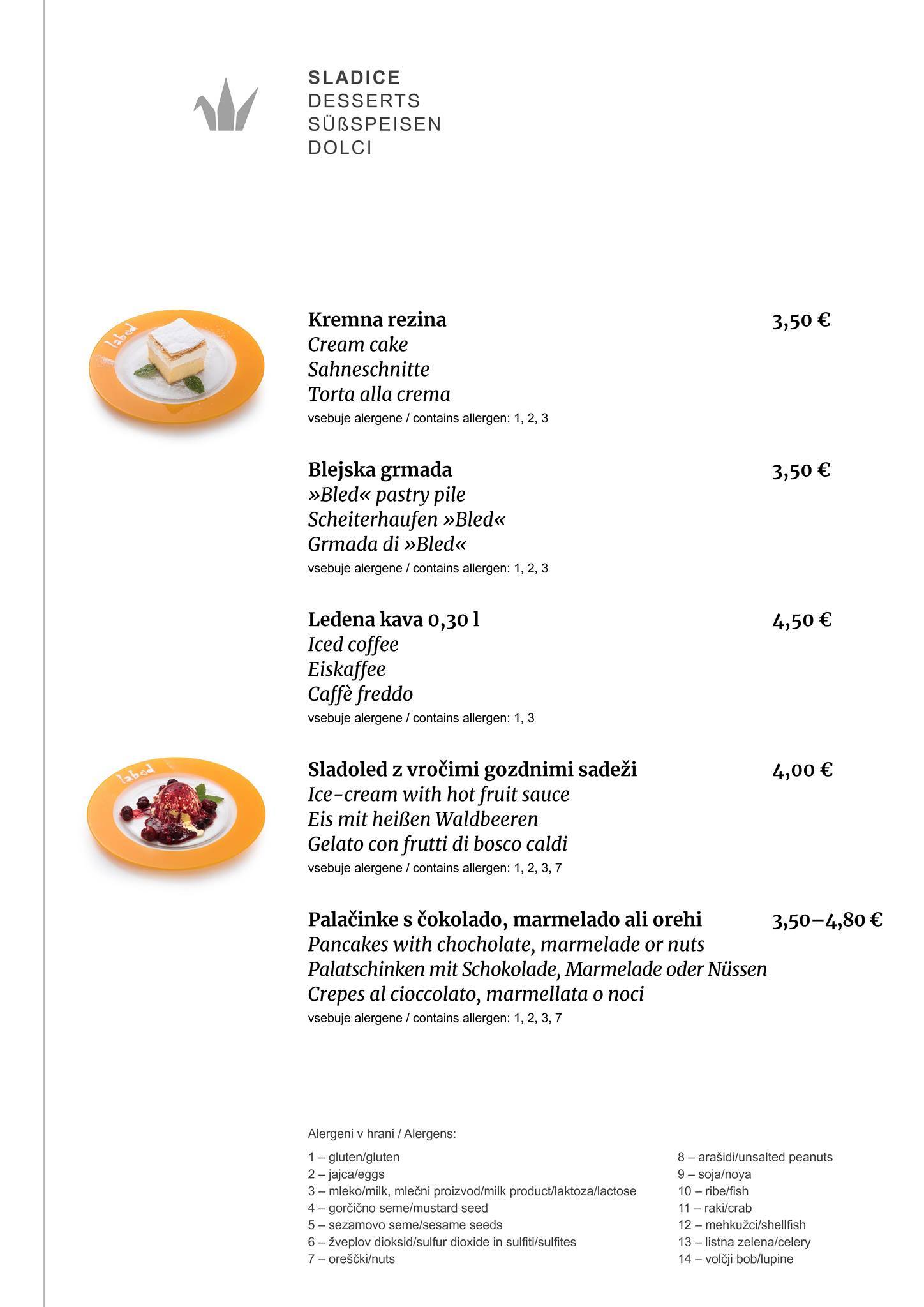 Labod меню
