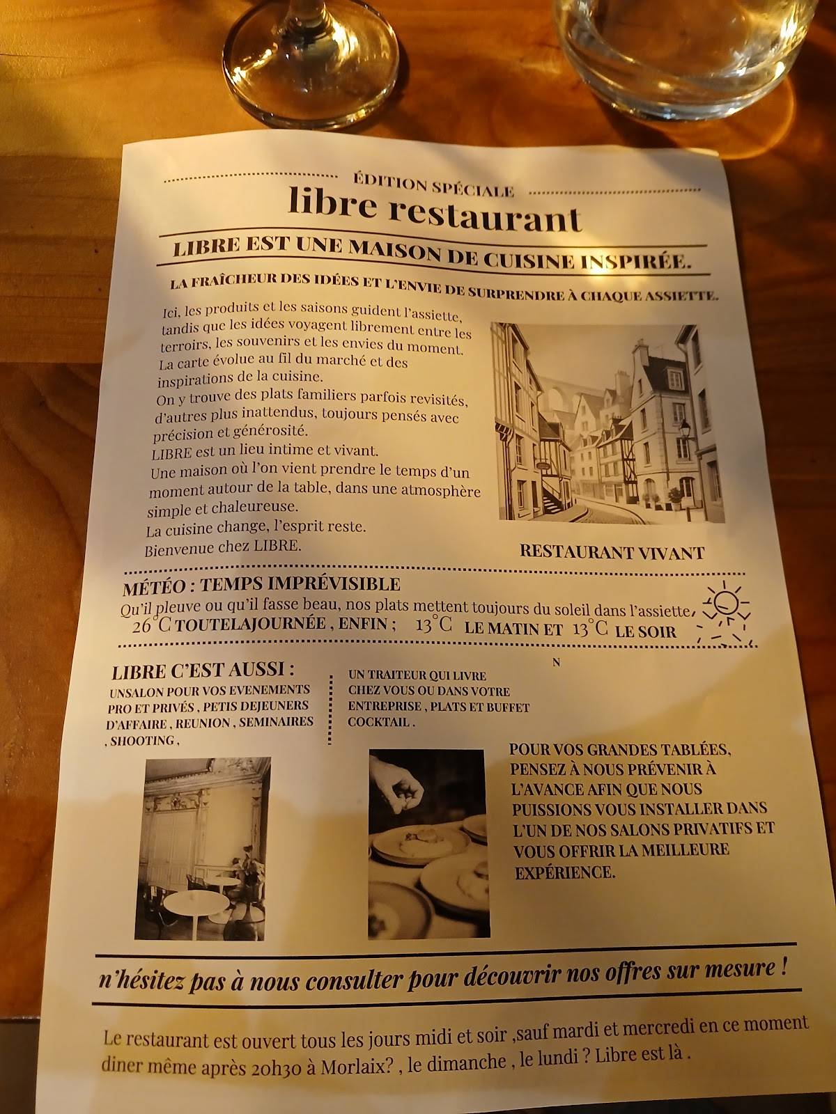 Libre меню