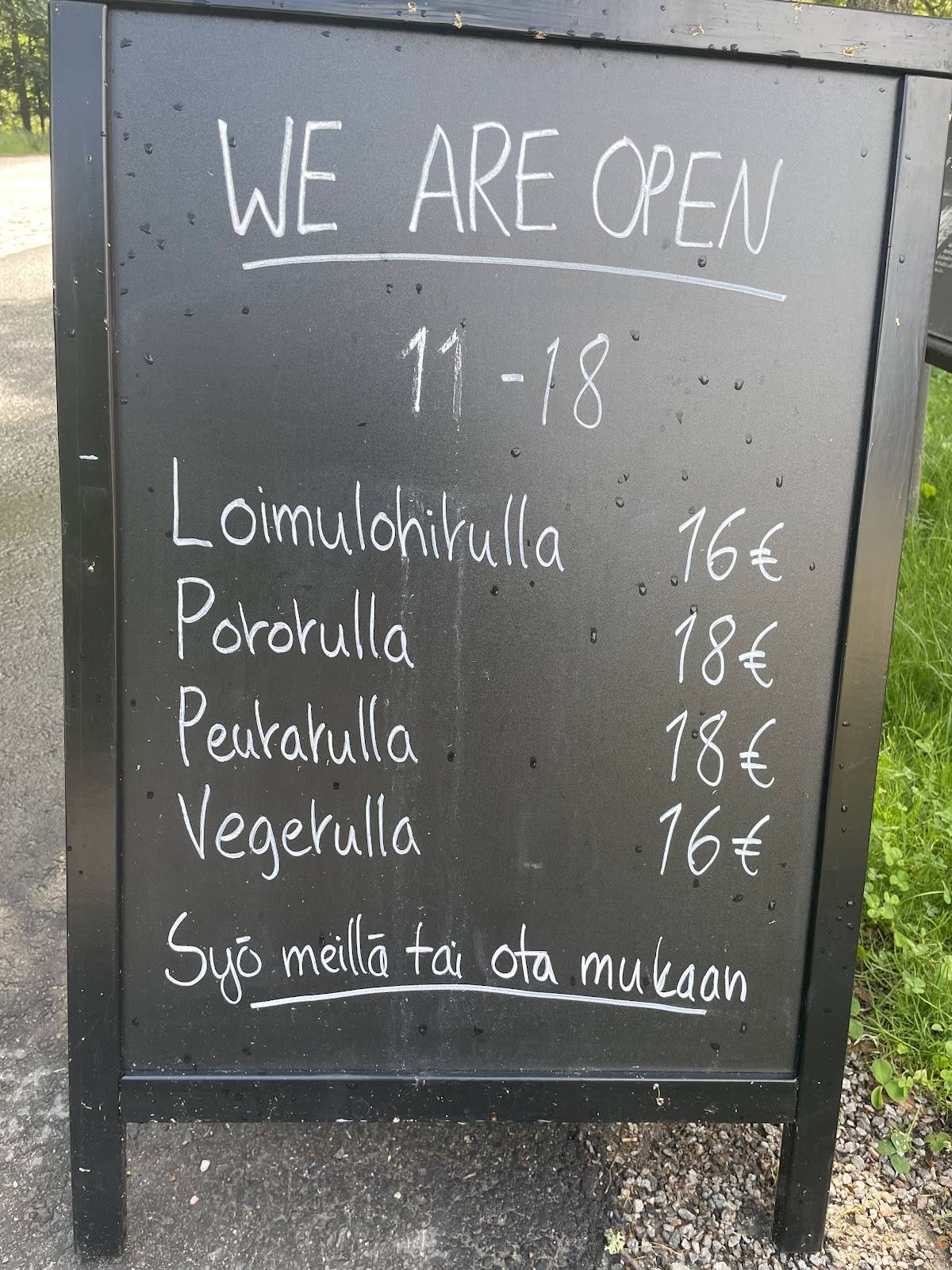 Loimukeisarin Rullaamo меню