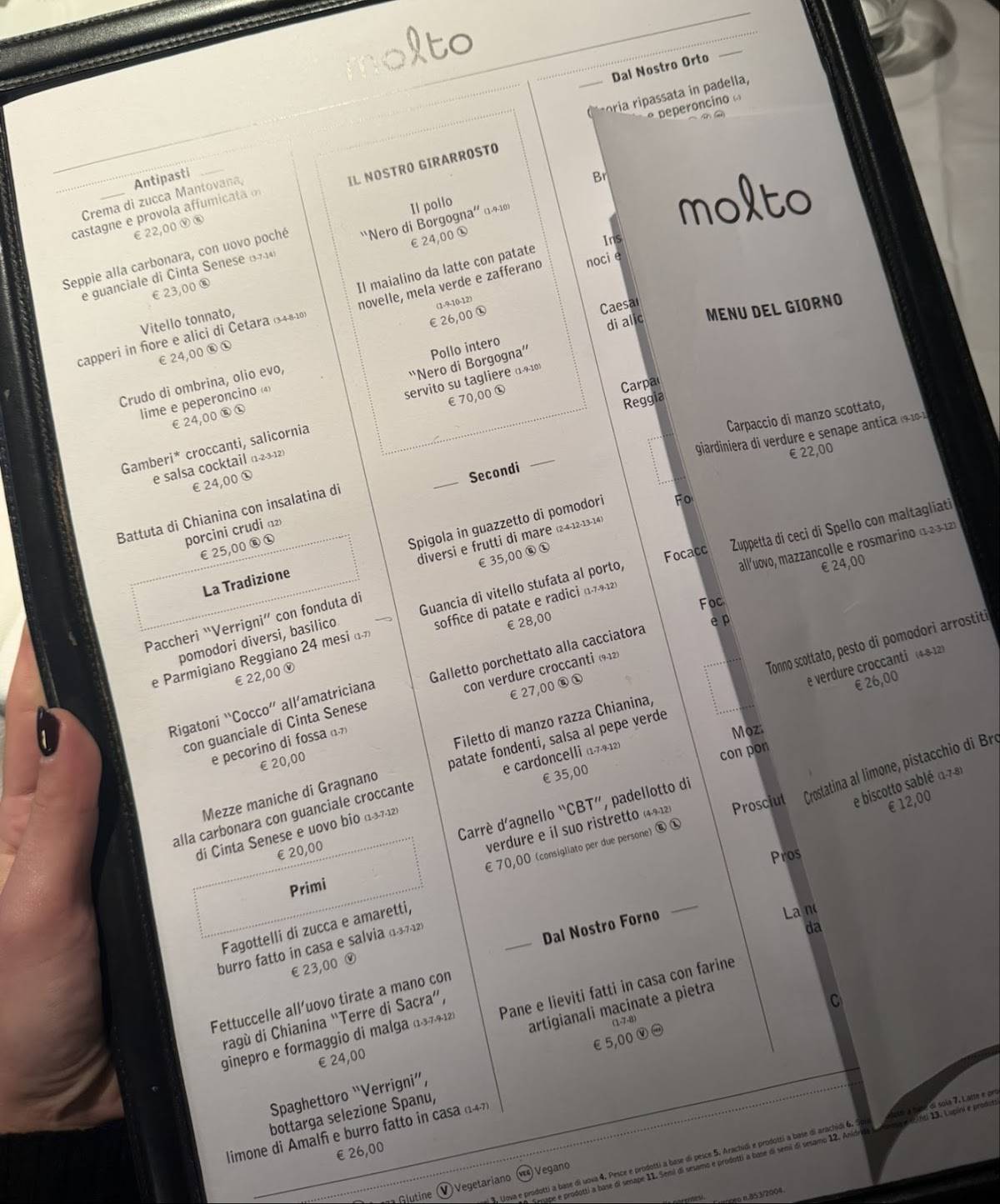 Molto меню