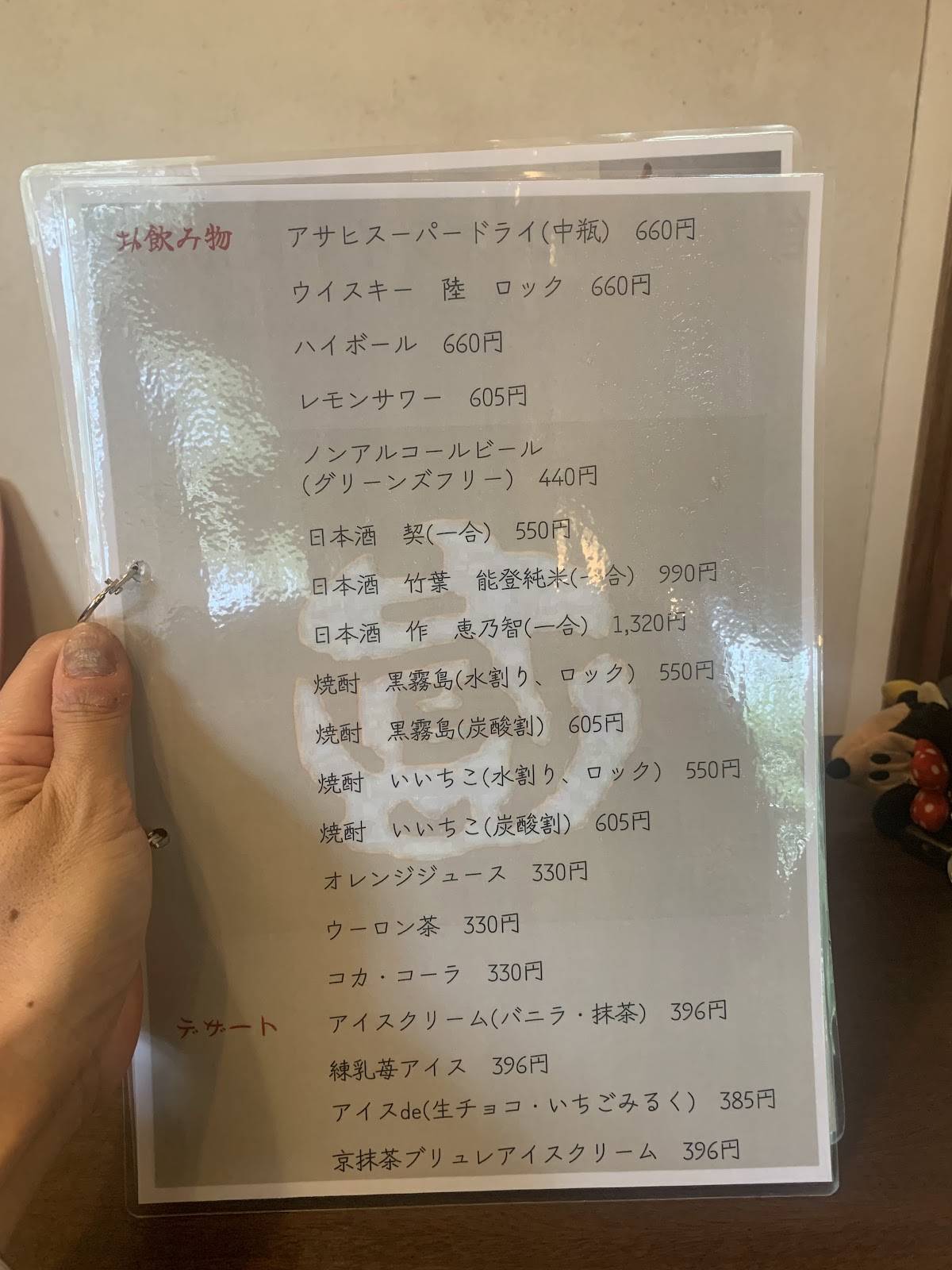 Nakacho меню