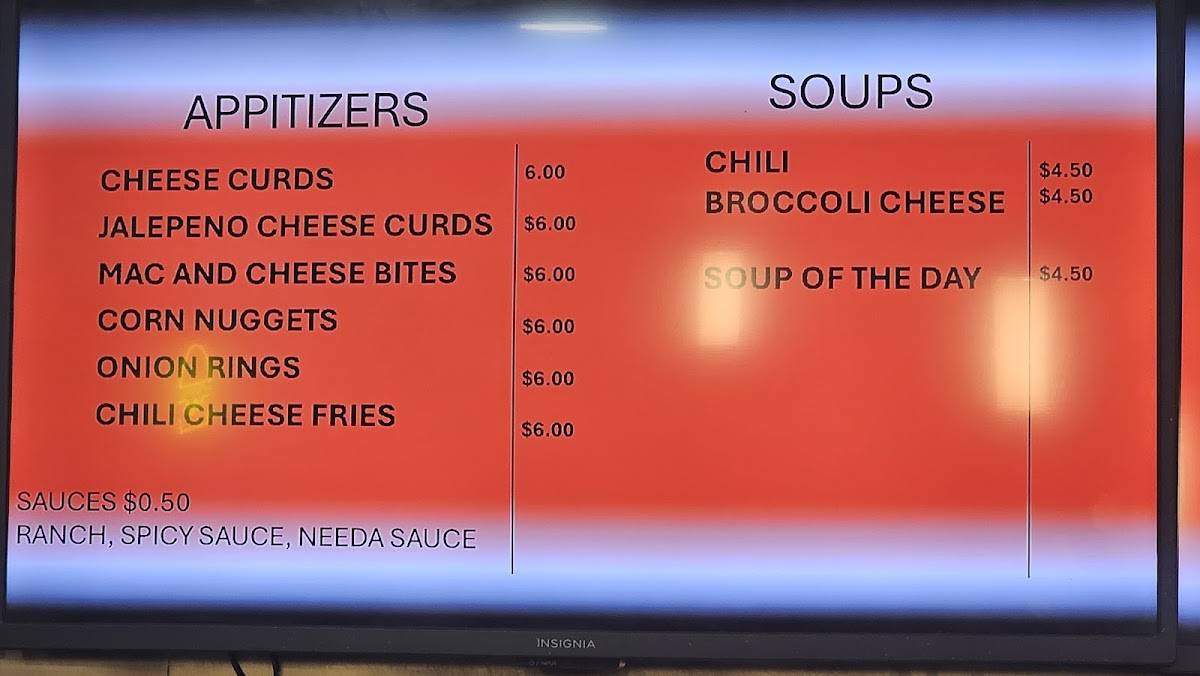 Needa Burger меню