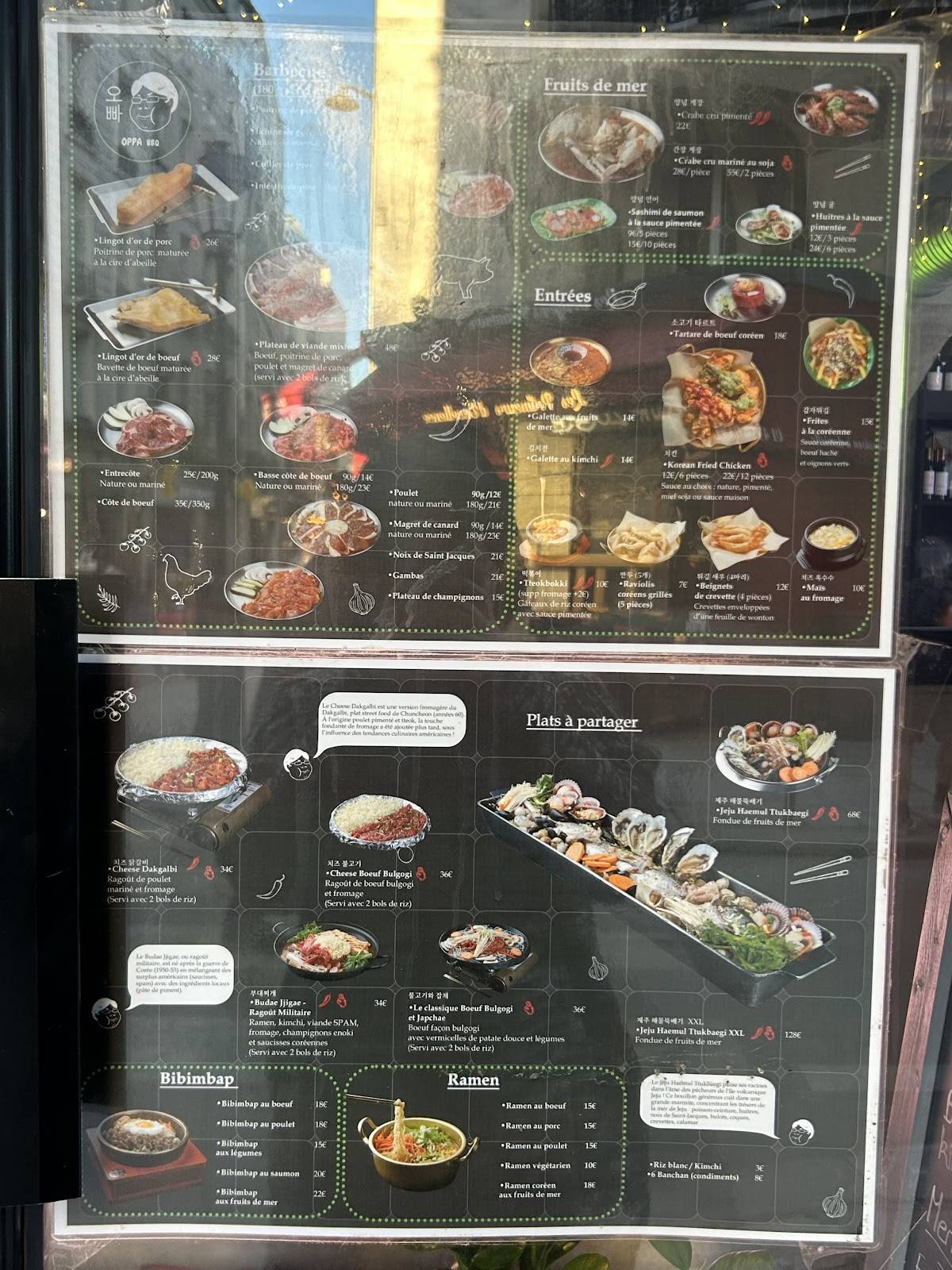 Oppa BBQ - Restaurant Coréen à Châtelet меню