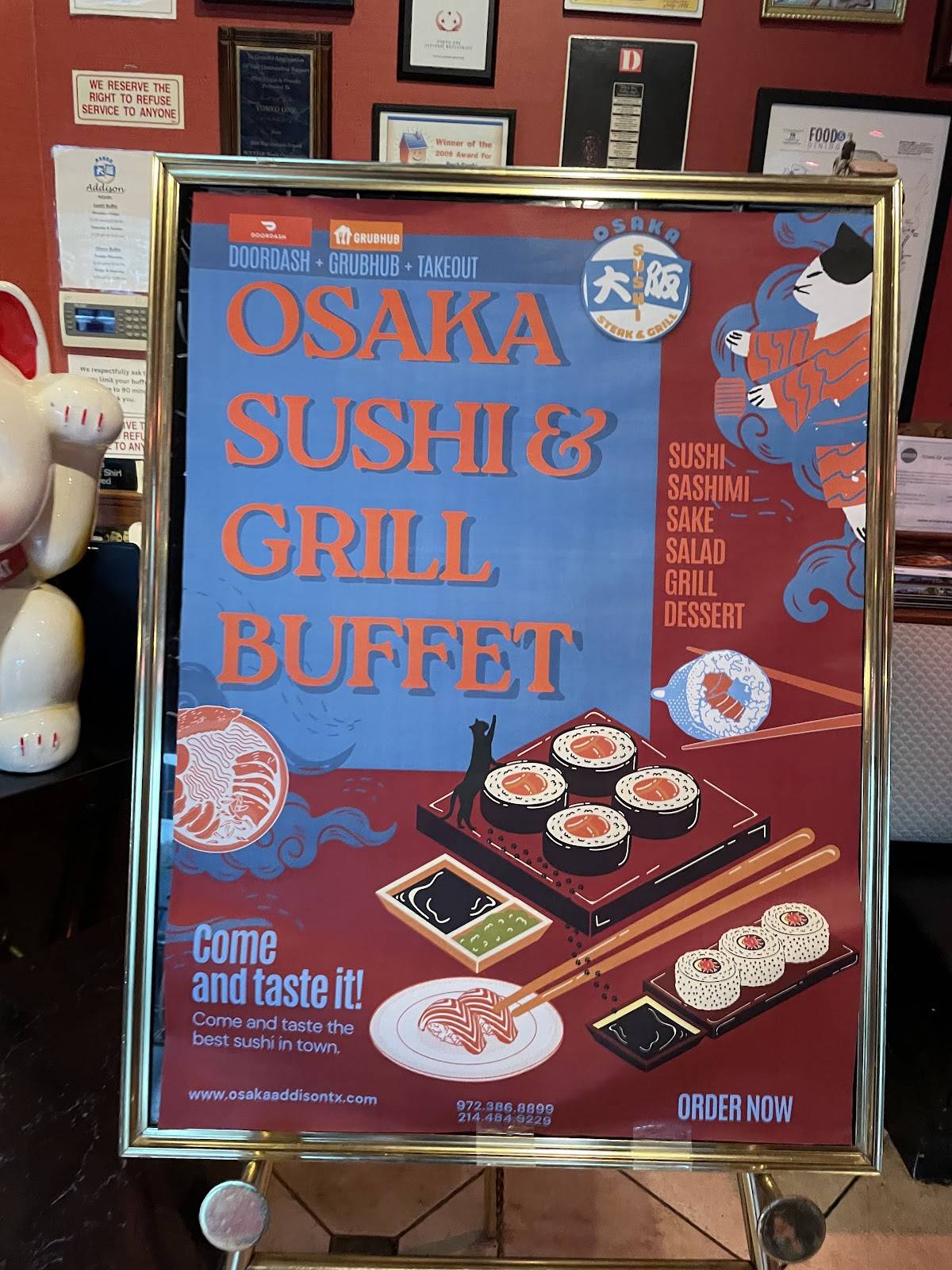 Osaka Sushi & Grill All You Can Eat Buffet меню