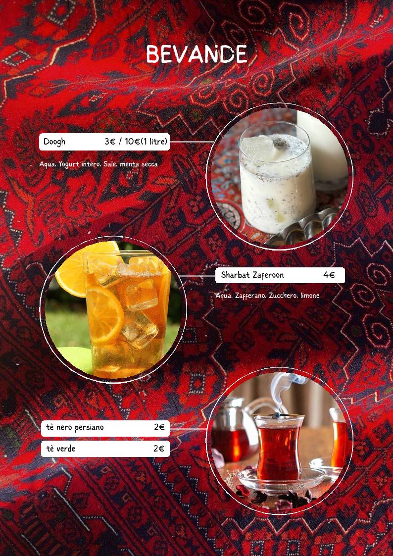 Panda - Persian & italian restaurant меню