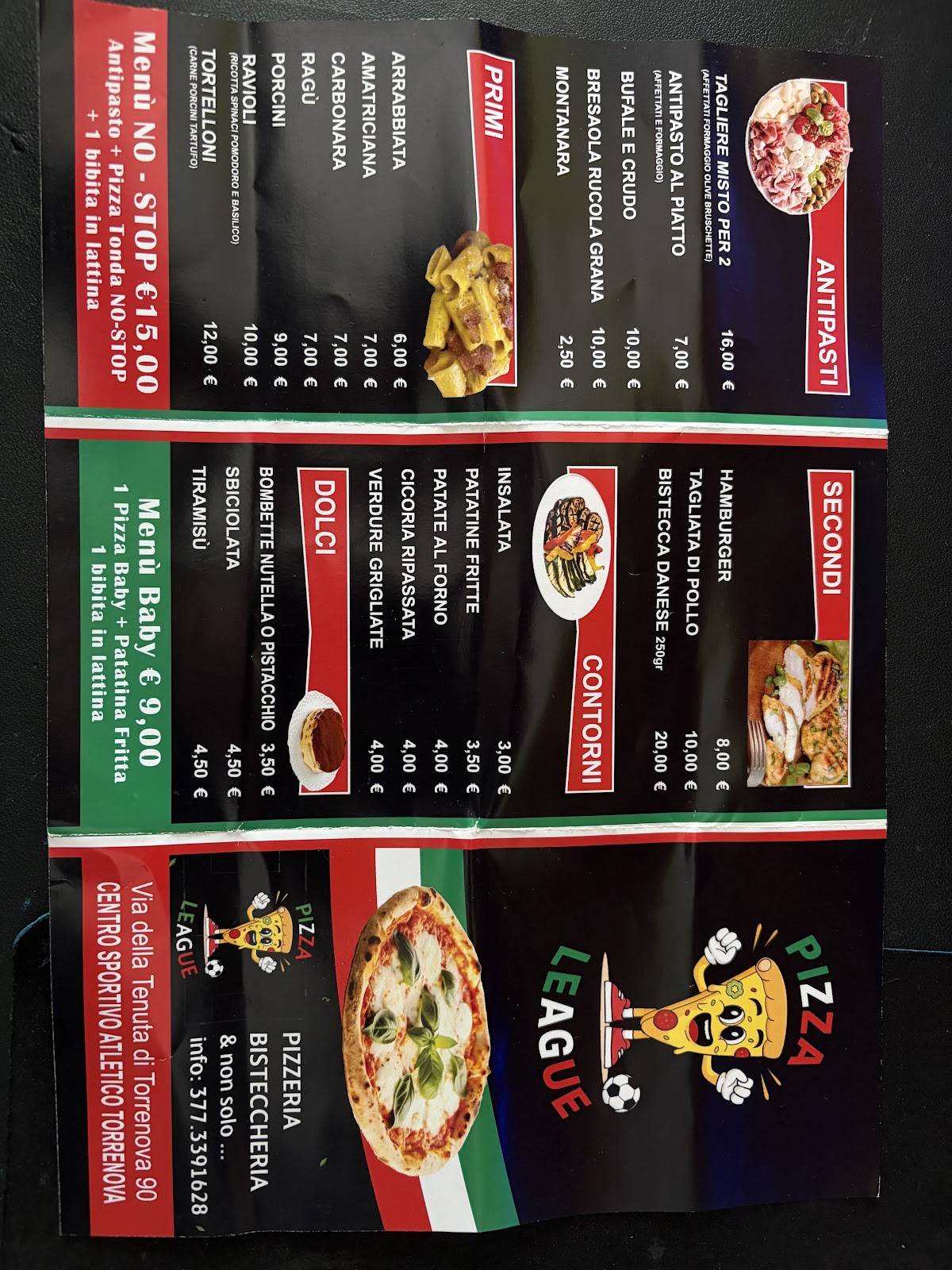 Pizza League меню