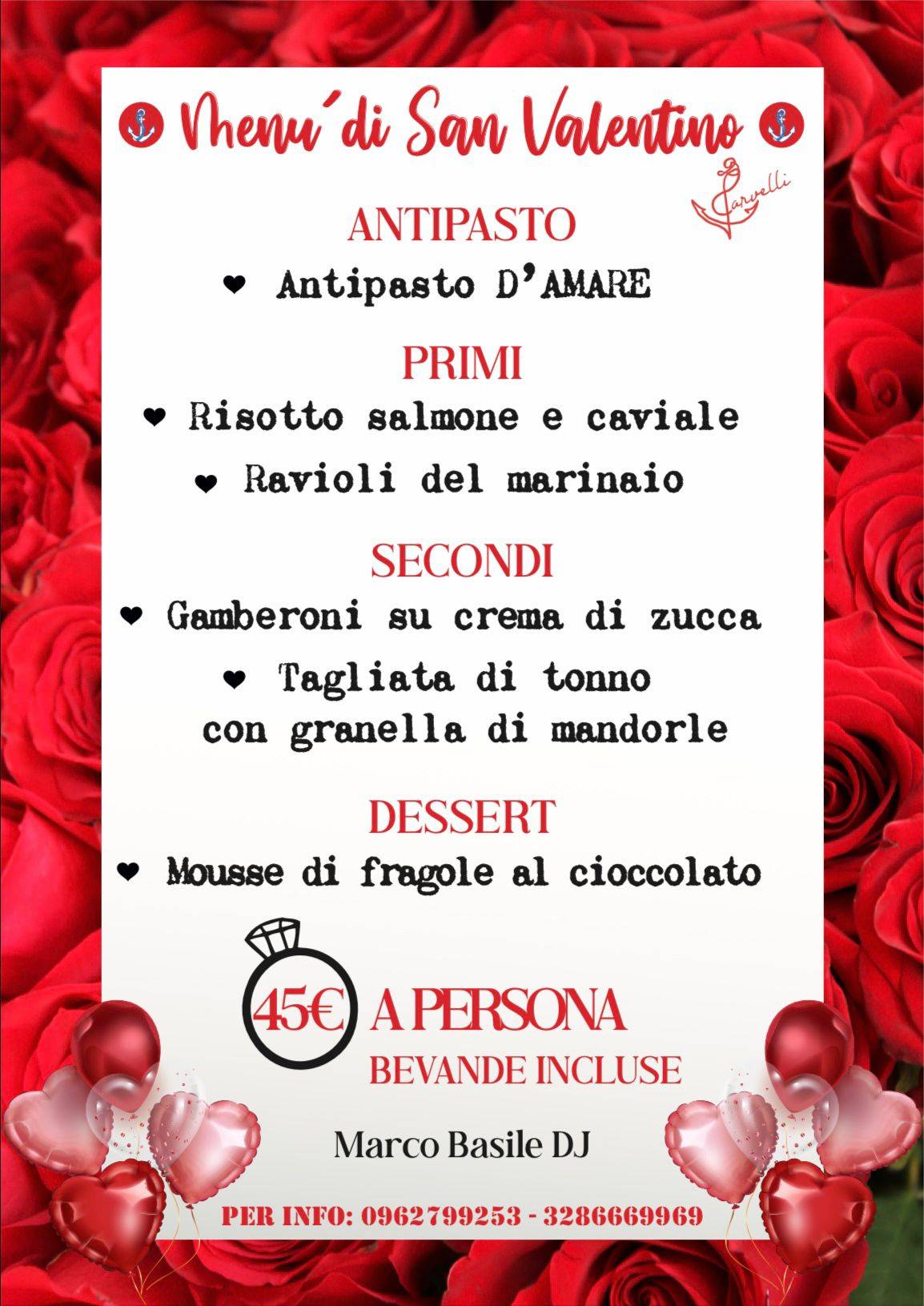 RISTORANTE L'ANCORA меню