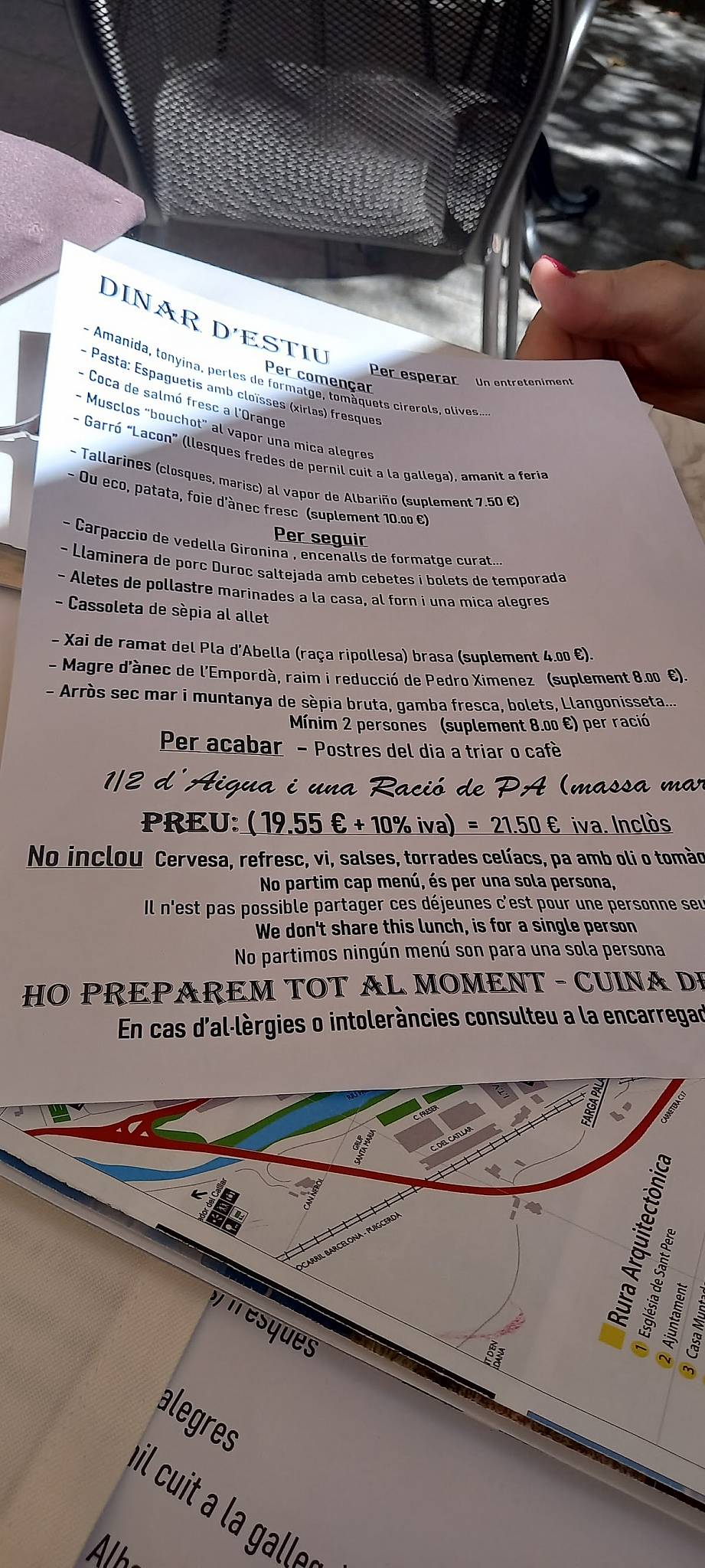 Restaurant cafè Canaules меню