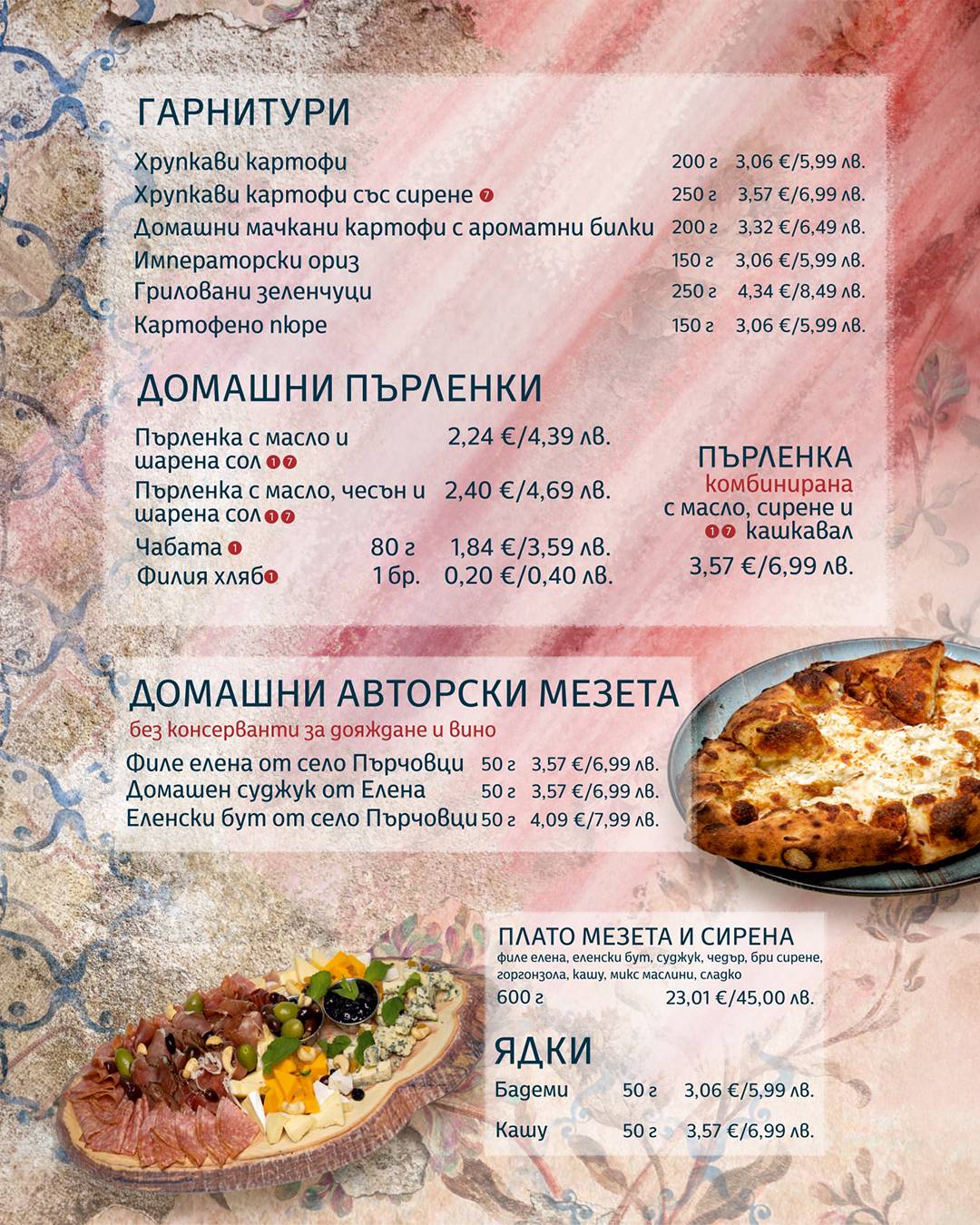 Ресторант Радилон меню