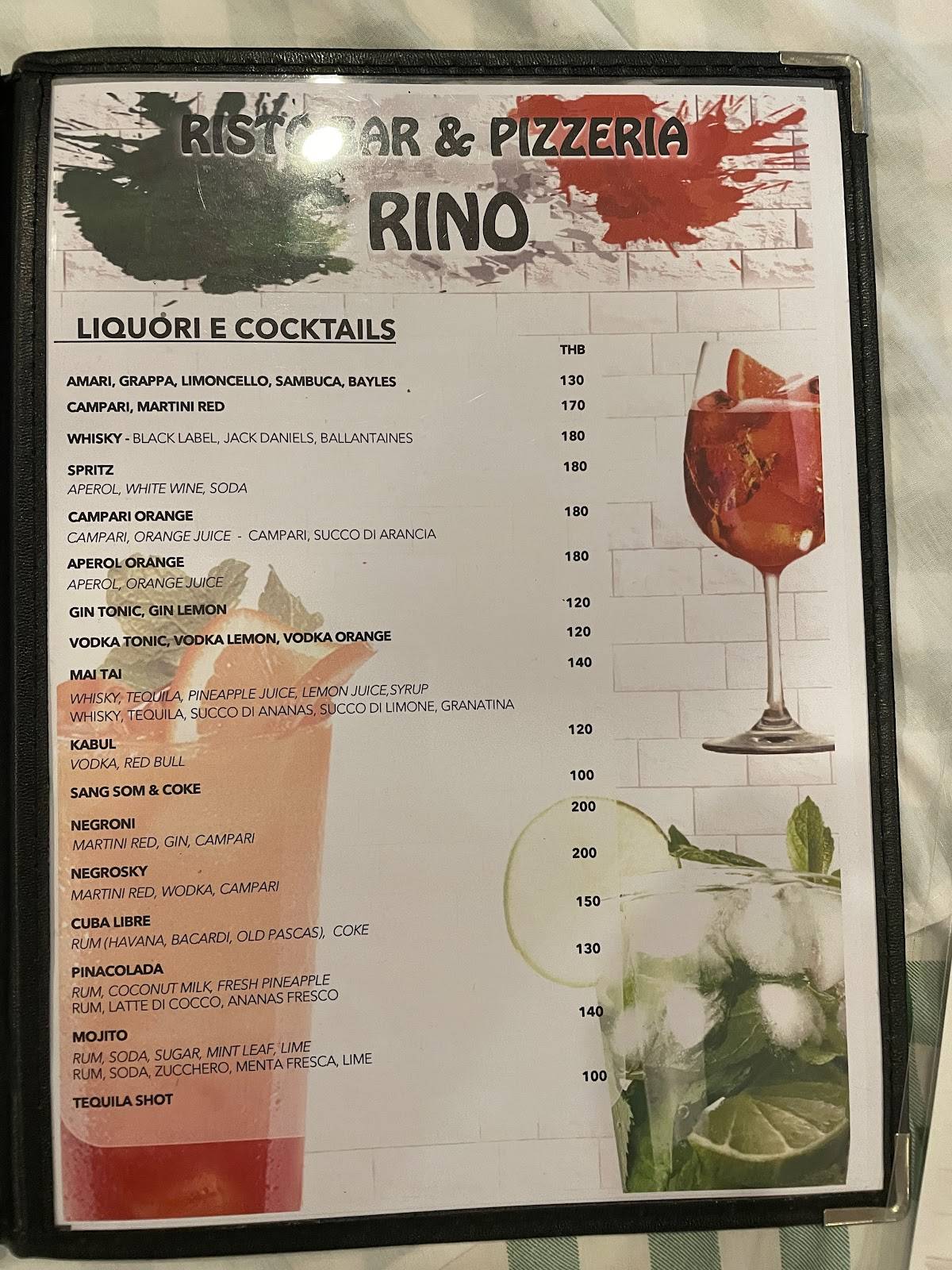 Risto Bar Rino меню