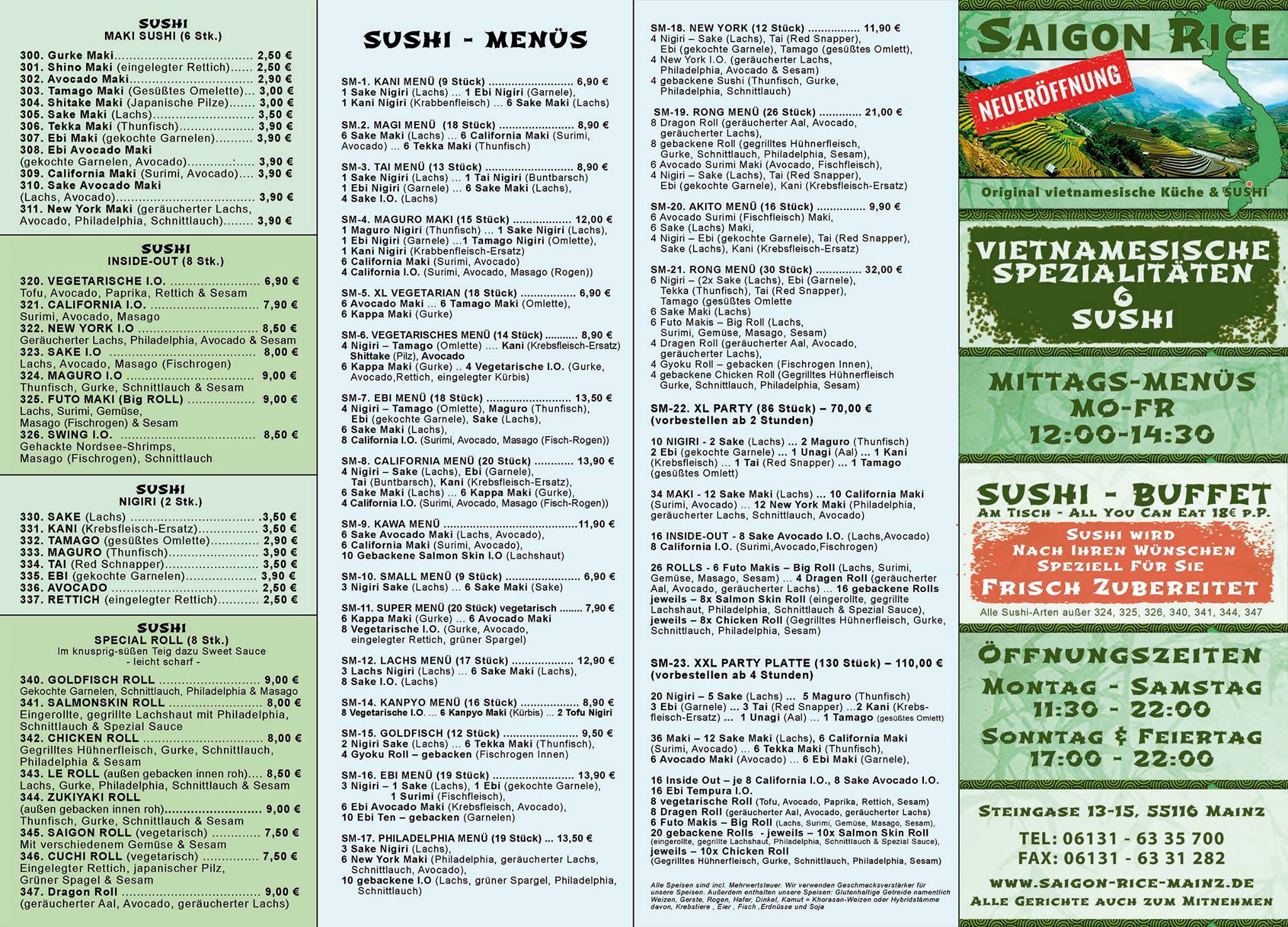 Saigon Rice меню