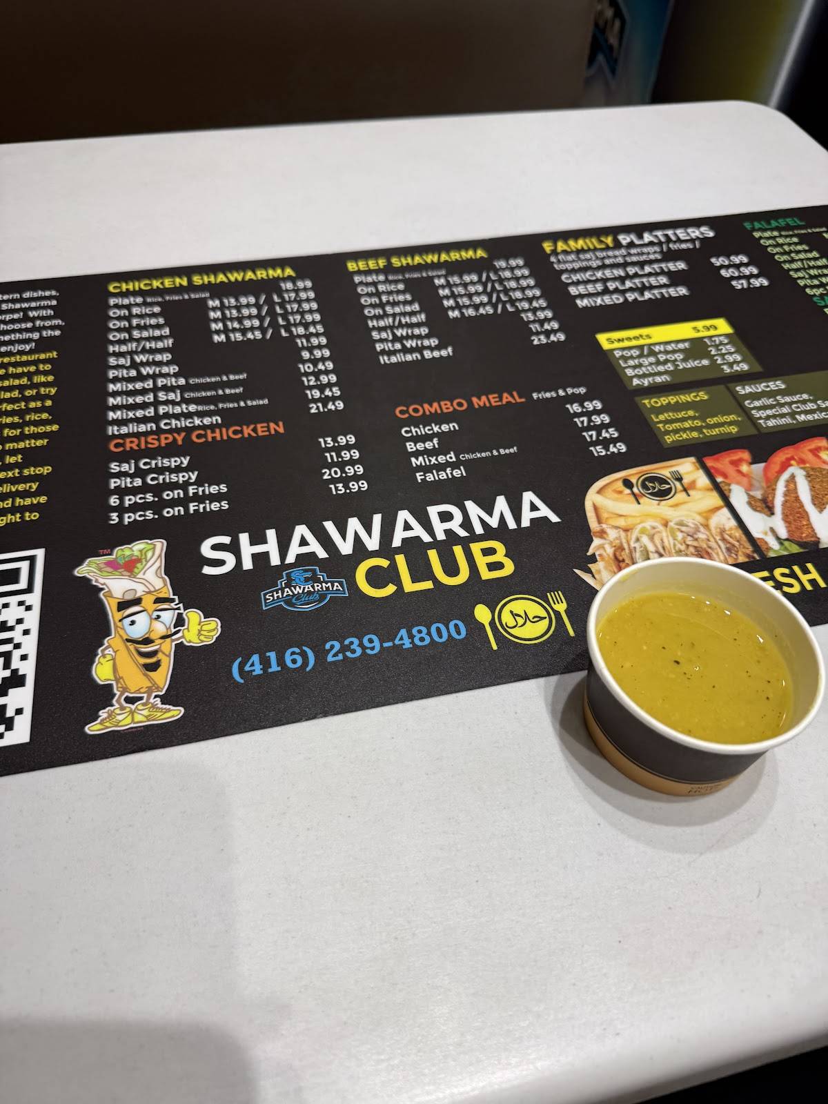 Shawarma Club меню