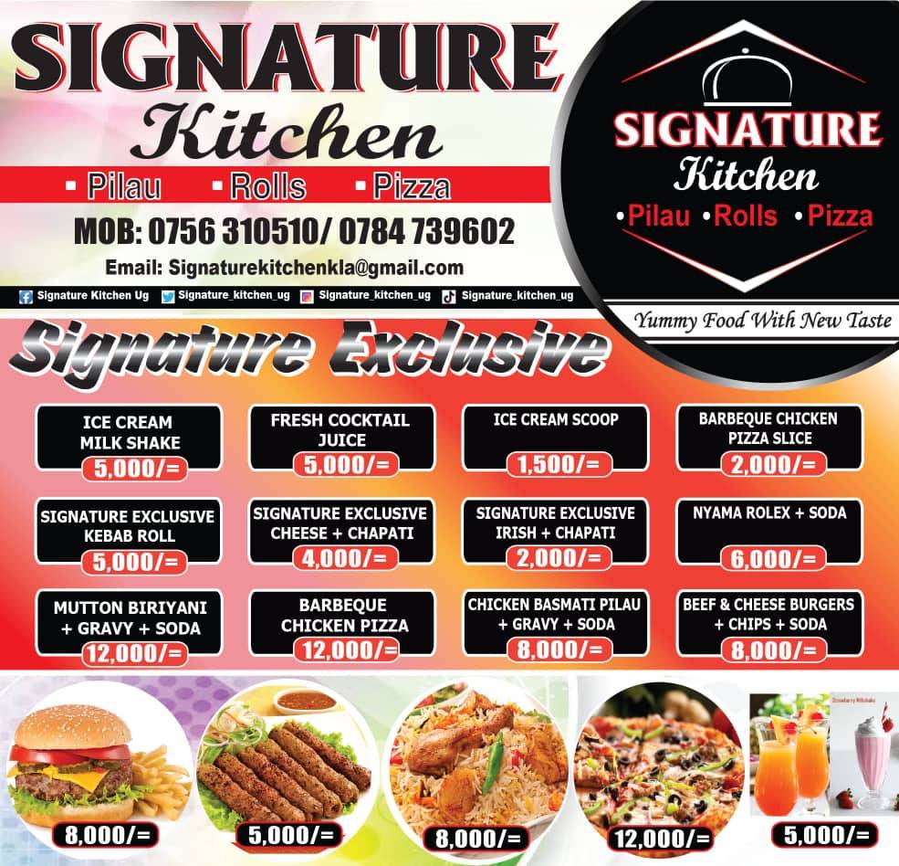 Signature Kitchen меню